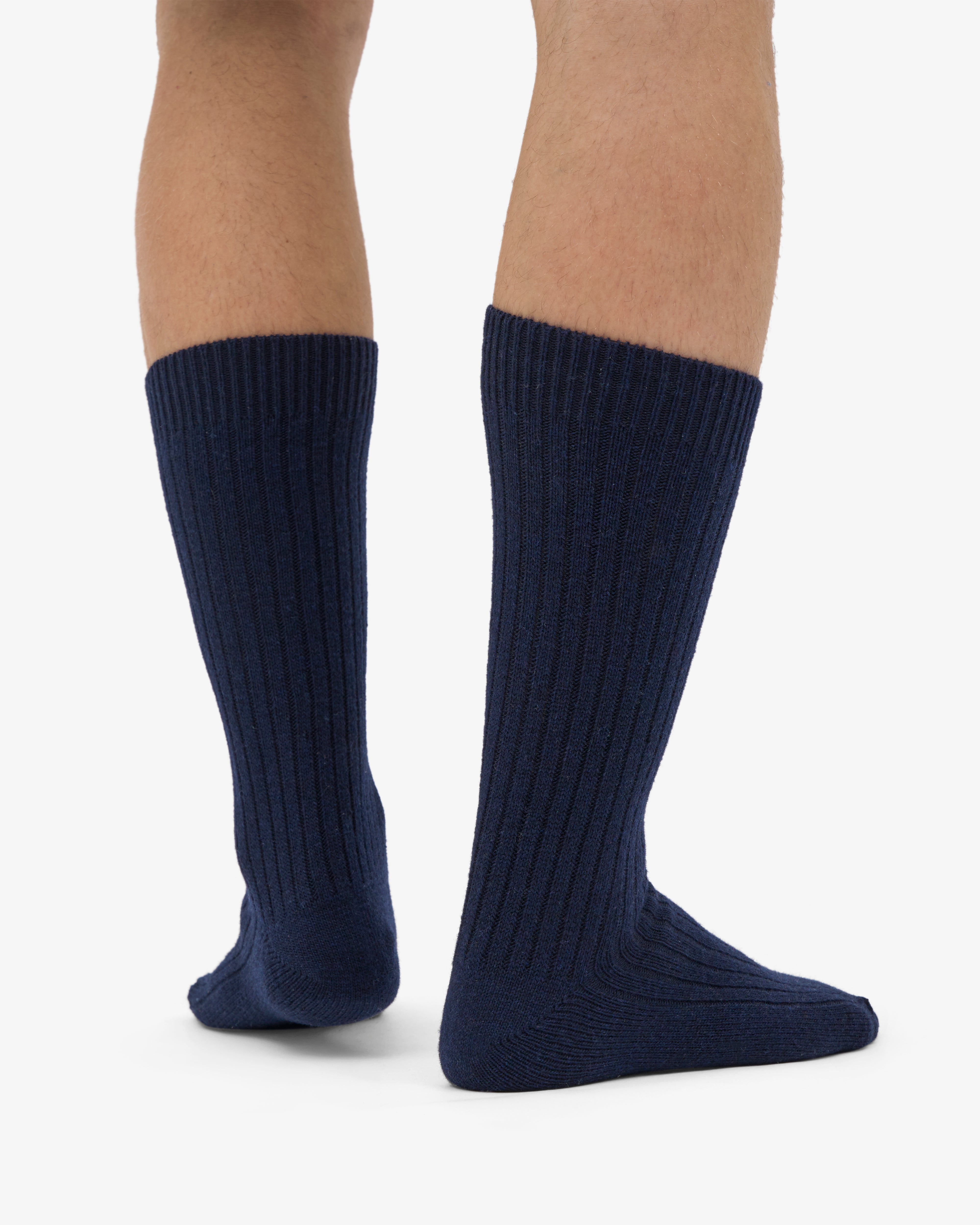 Merino Wool Blend Sock - Navy Blue
