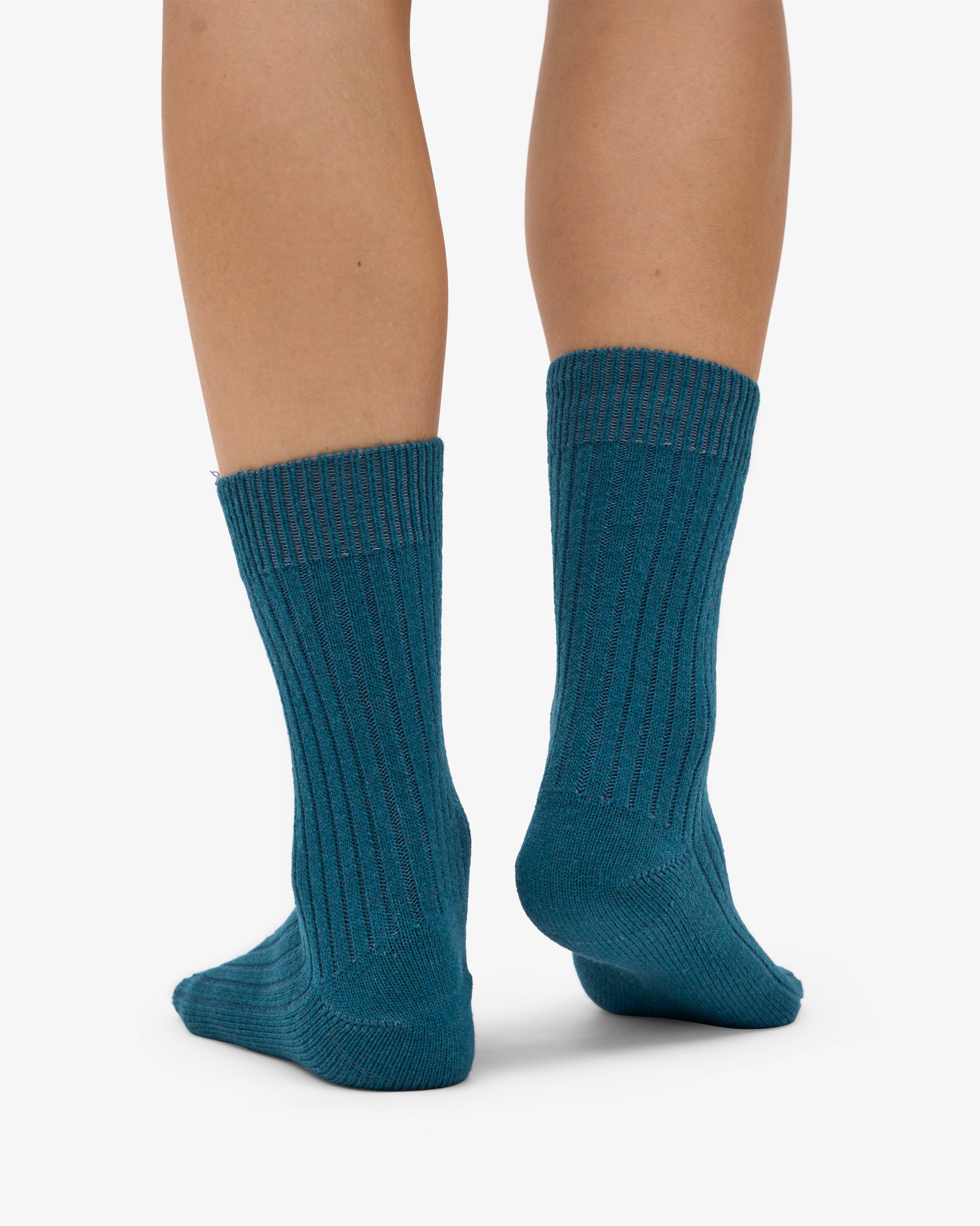 Merino Wool Blend Sock - Ocean Green