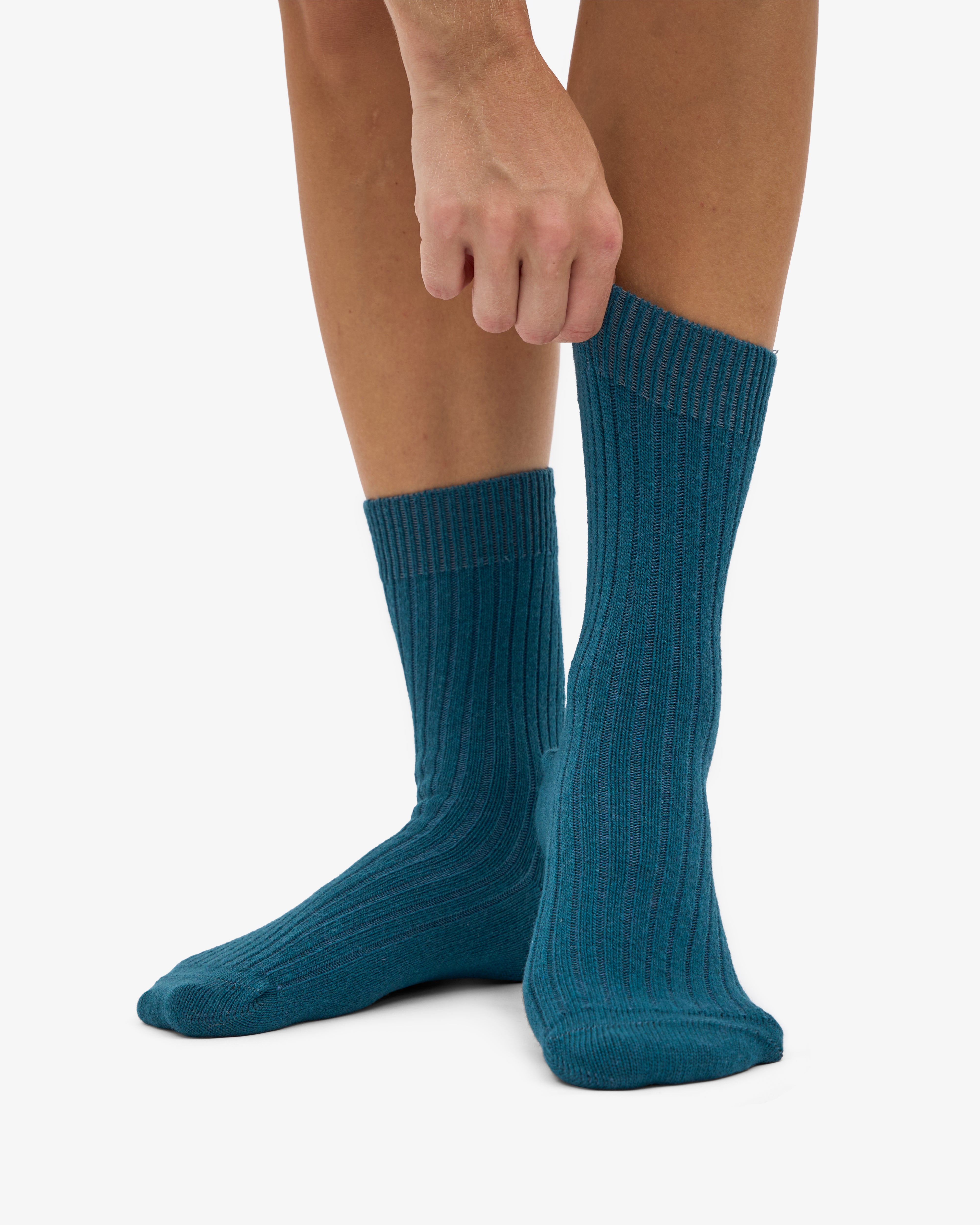 Merino Wool Blend Sock - Ocean Green
