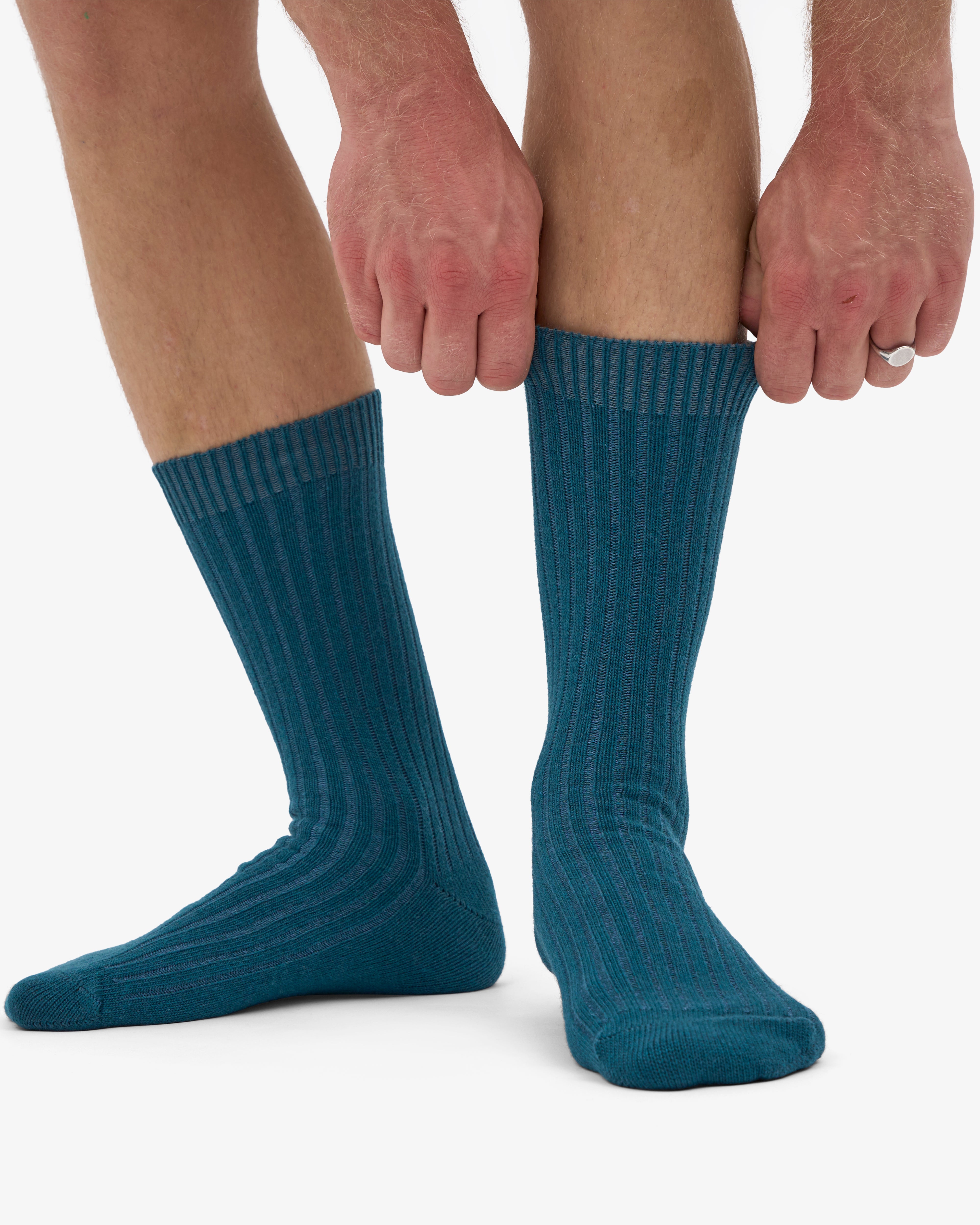 Merino Wool Blend Sock - Ocean Green