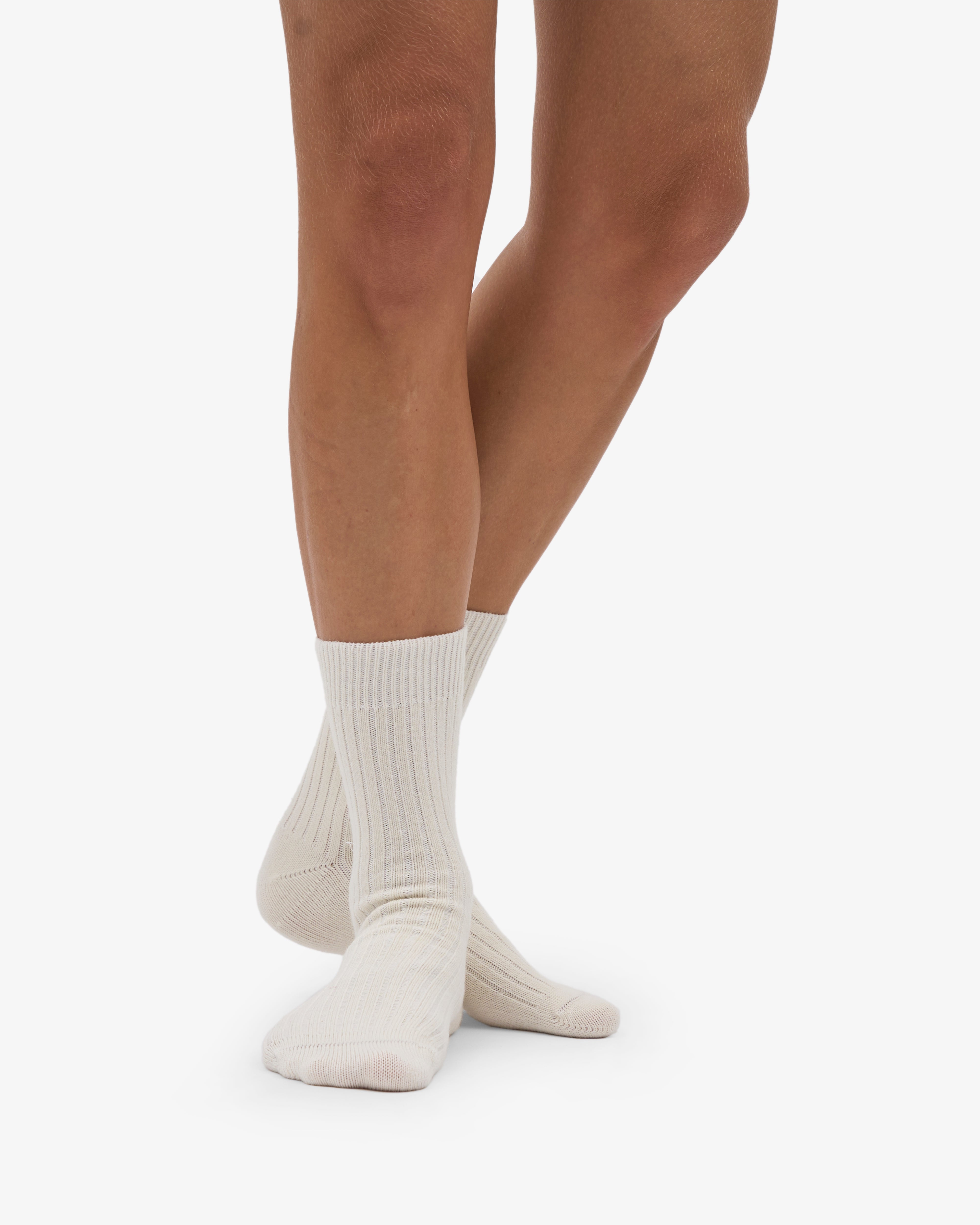 Merino Wool Blend Sock - Optical White