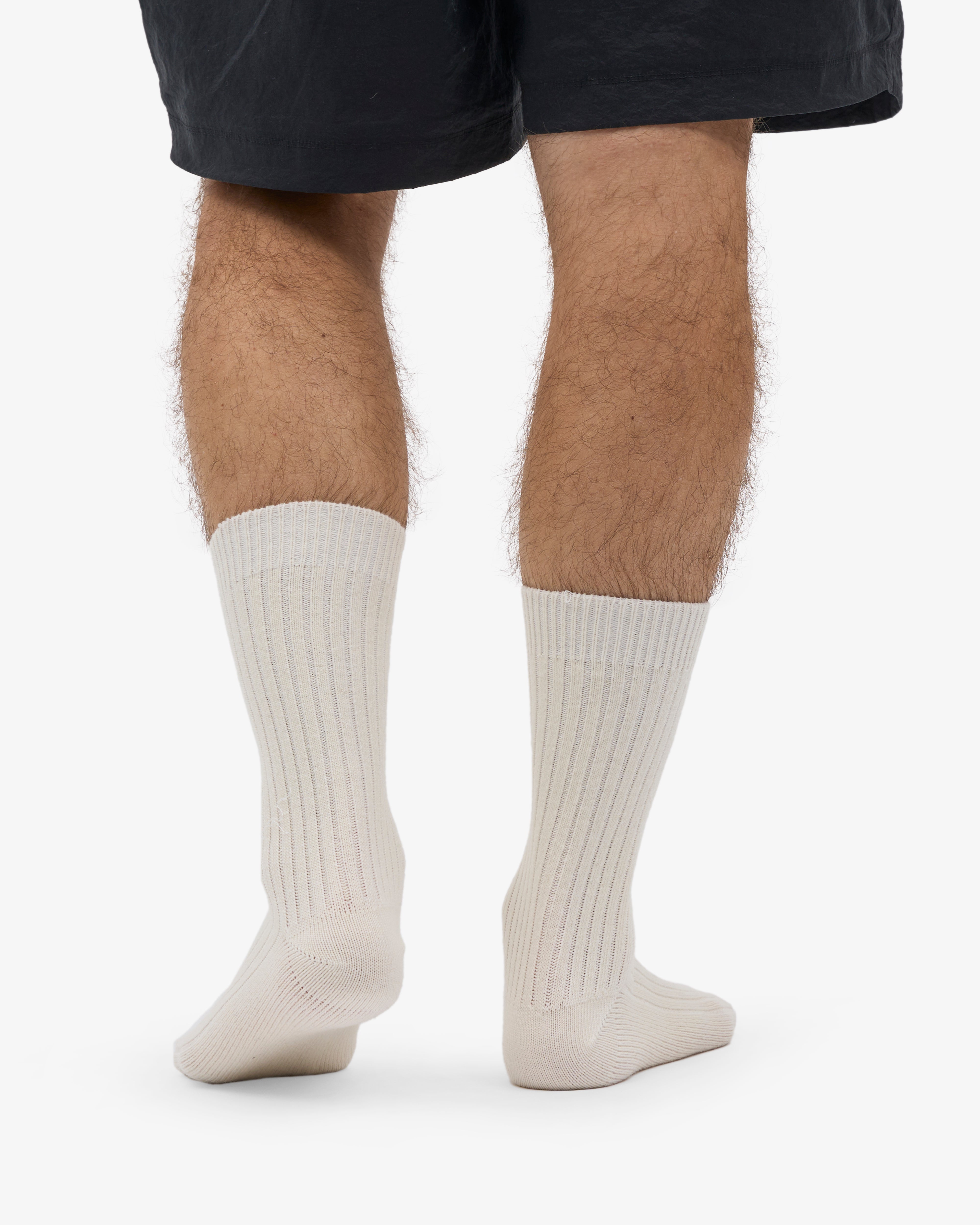 Merino Wool Blend Sock - Optical White