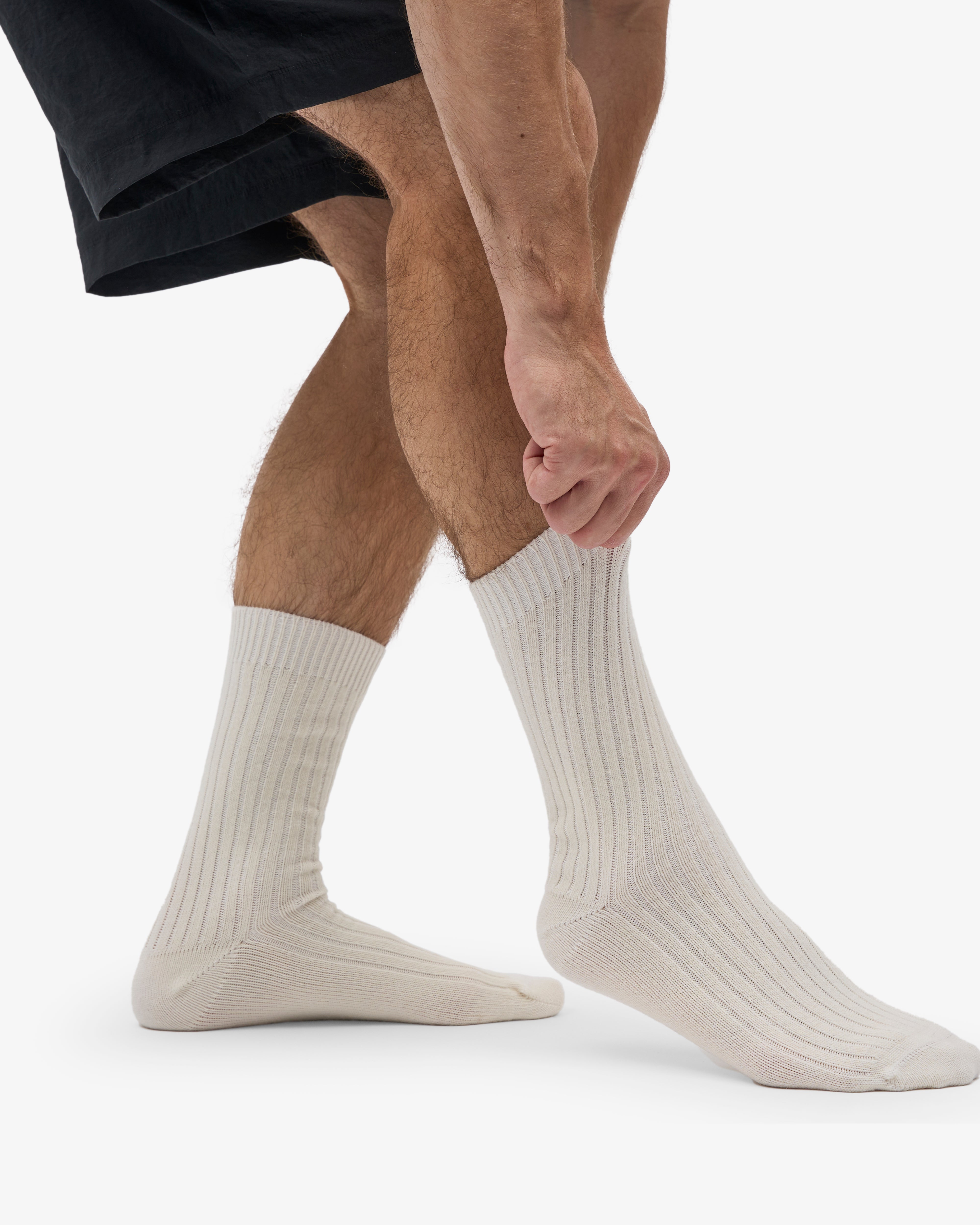 Merino Wool Blend Sock - Optical White