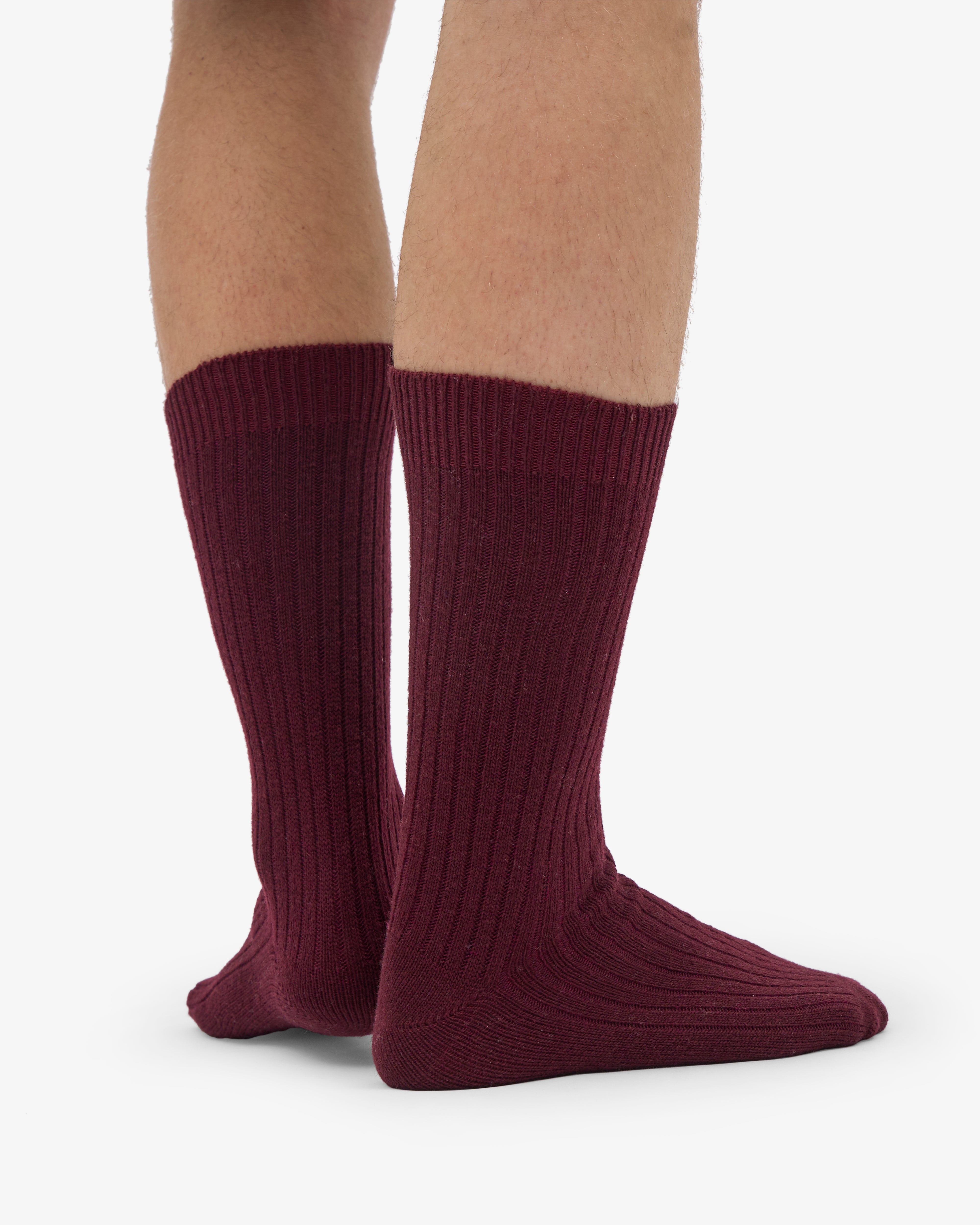Merino Wool Blend Sock - Oxblood Red