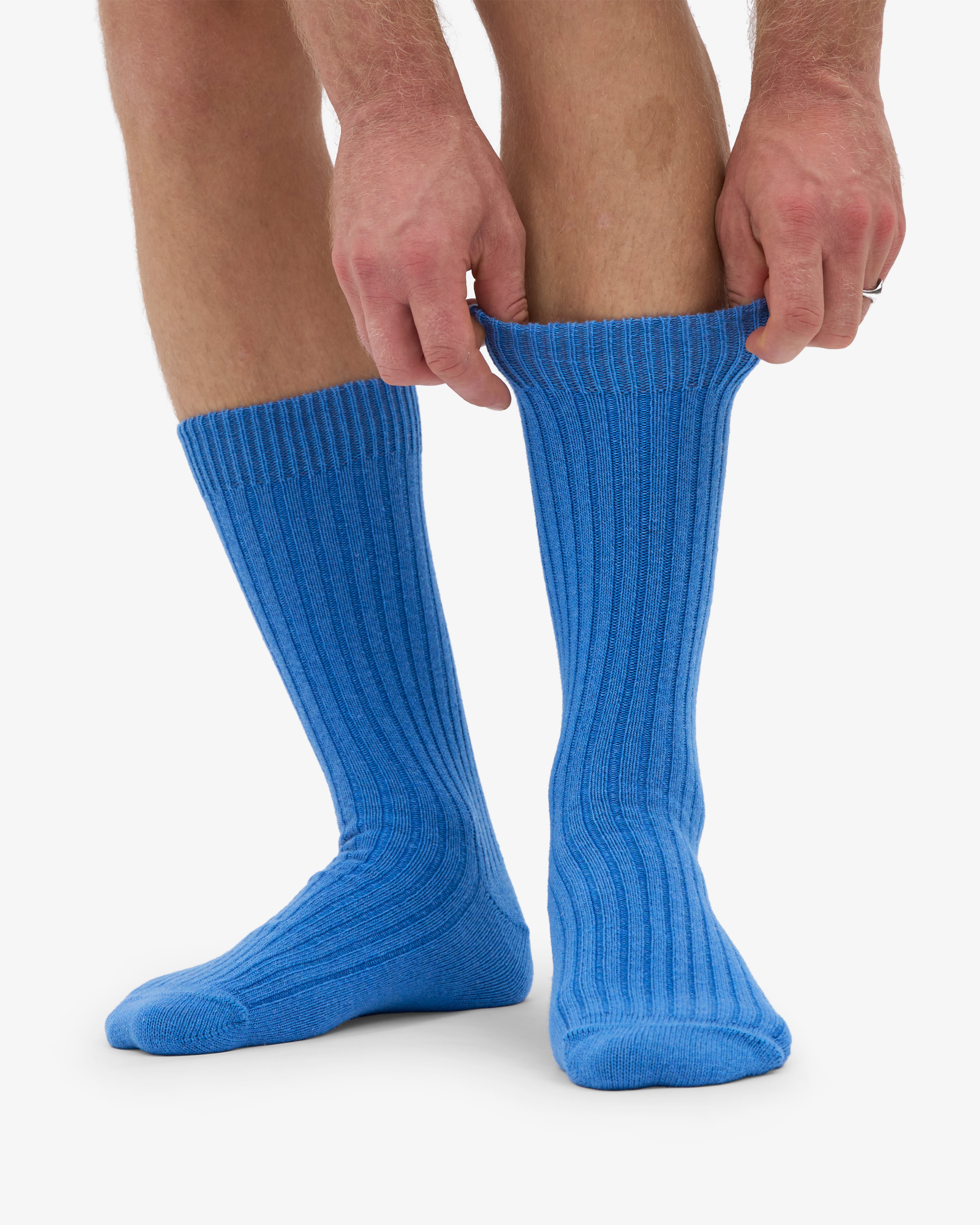 Merino Wool Blend Sock - Pacific Blue