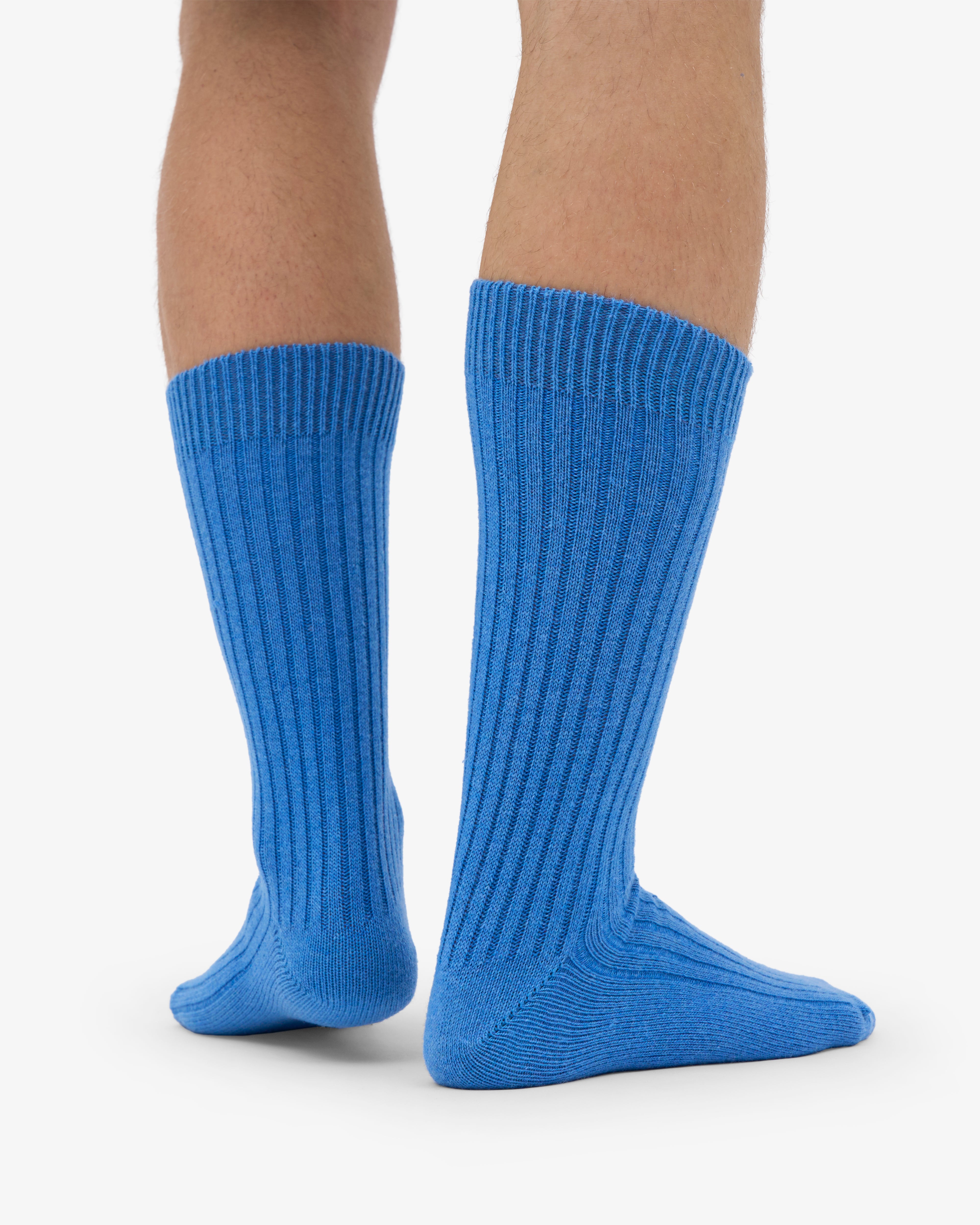 Merino Wool Blend Sock - Pacific Blue