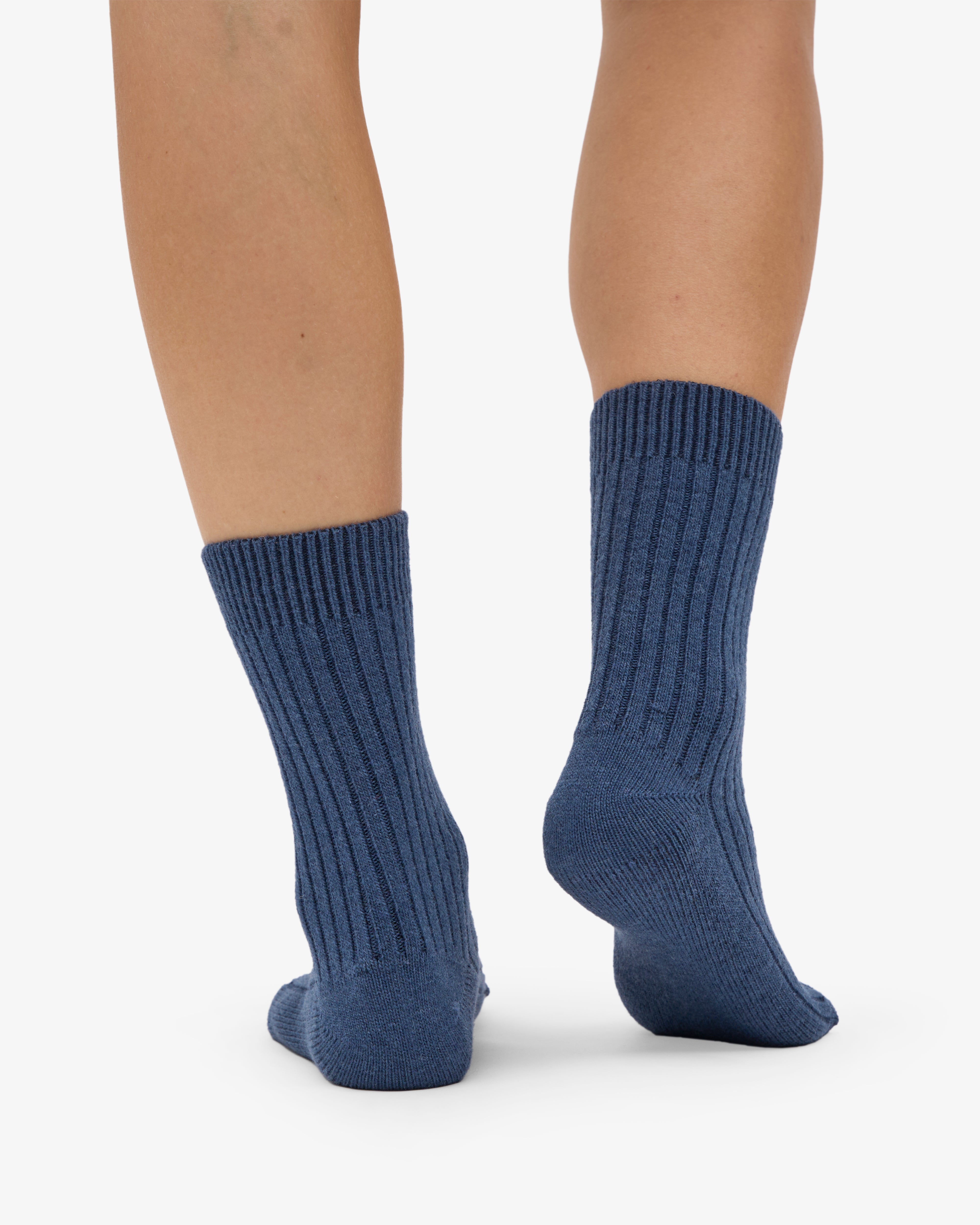 Merino Wool Blend Sock - Petrol Blue