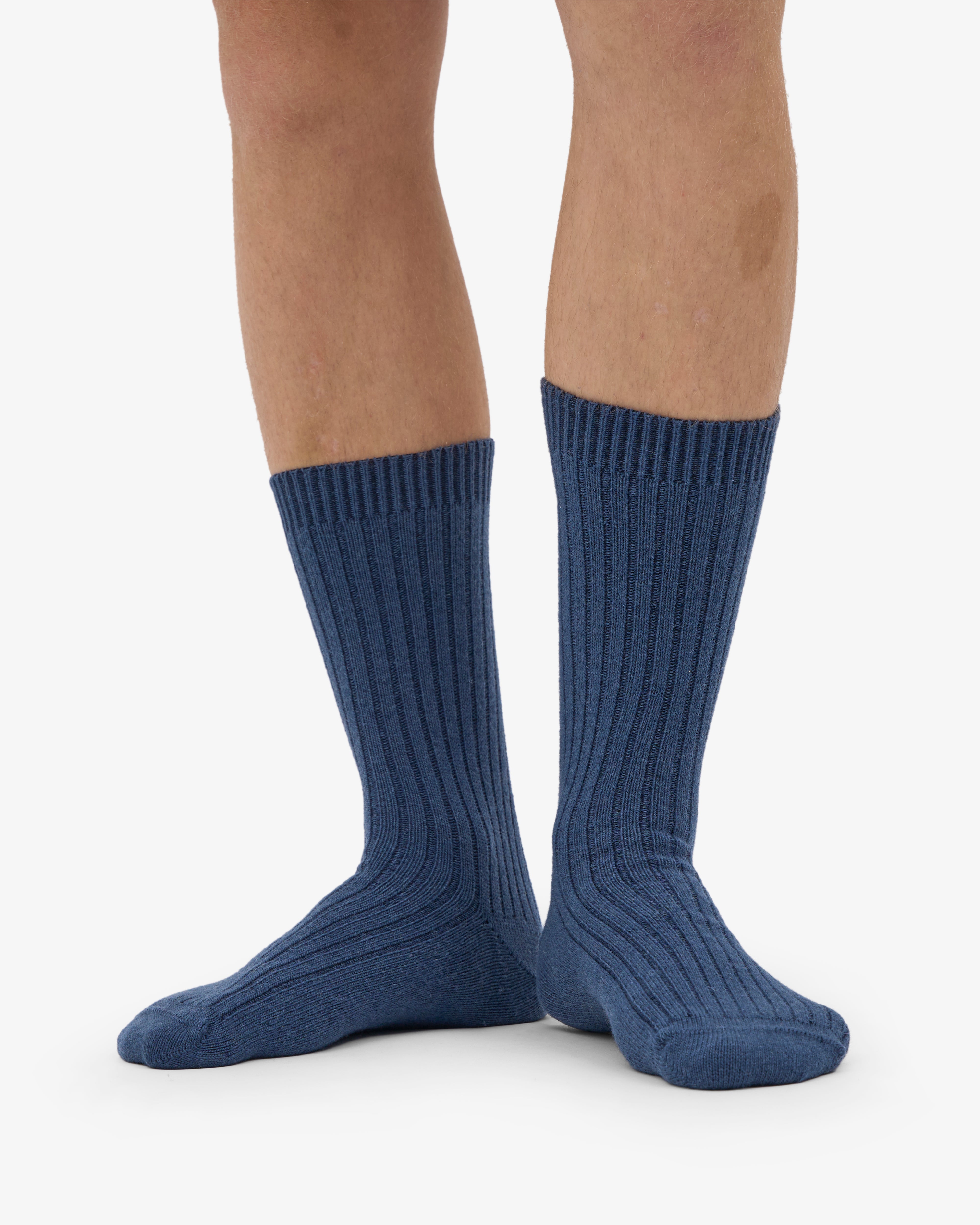 Merino Wool Blend Sock - Petrol Blue