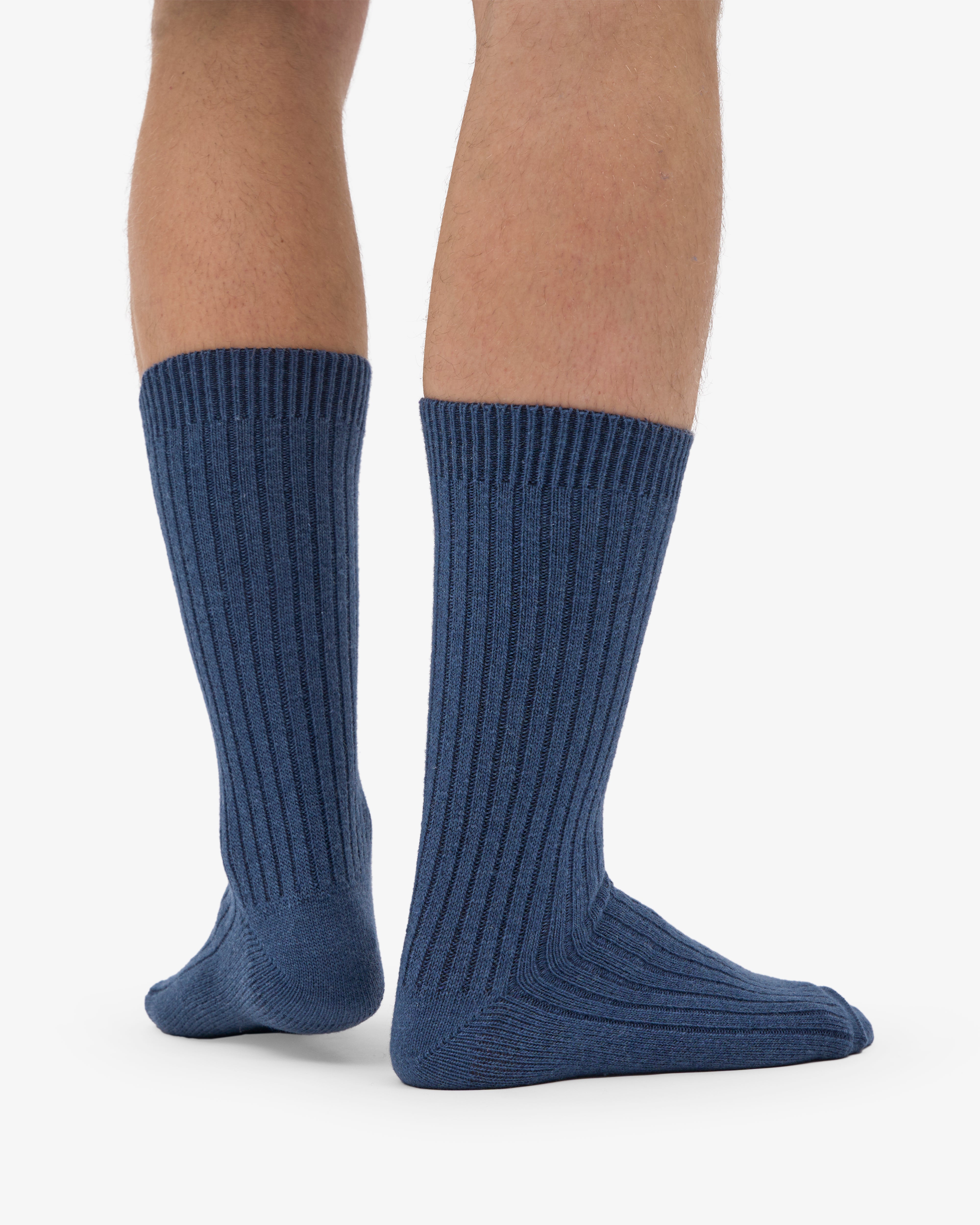 Merino Wool Blend Sock - Petrol Blue