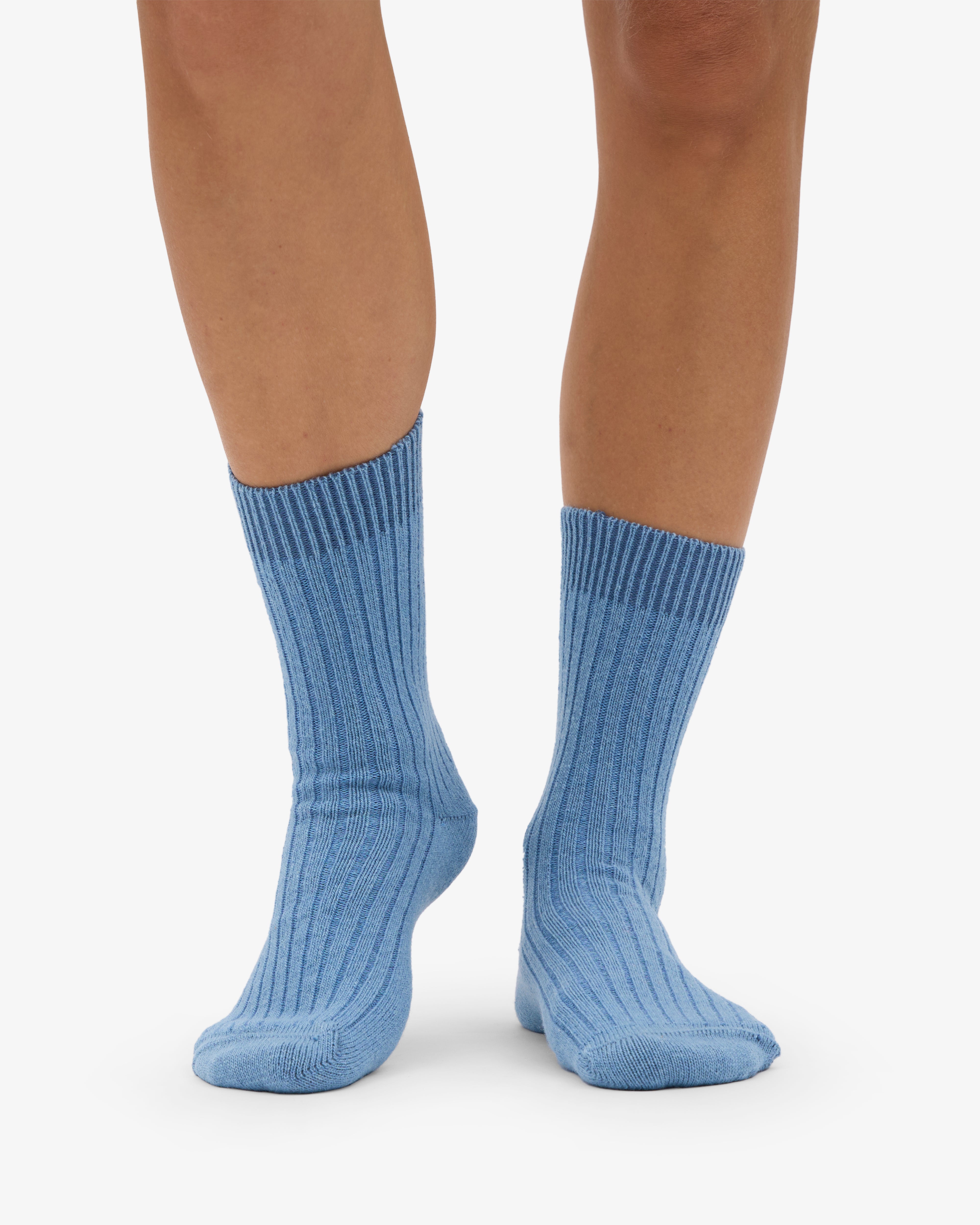 Merino Wool Blend Sock - Seaside Blue