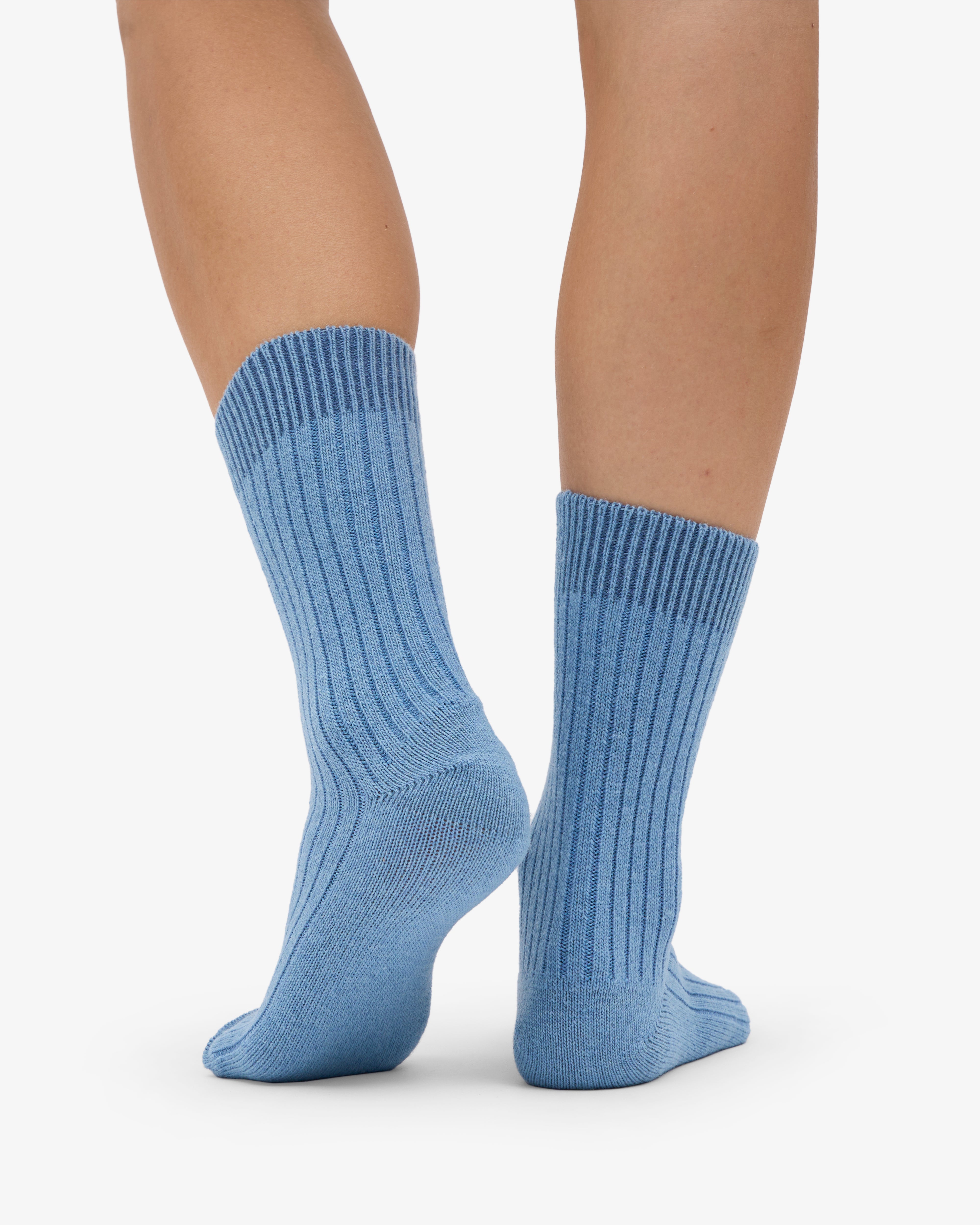 Merino Wool Blend Sock - Seaside Blue