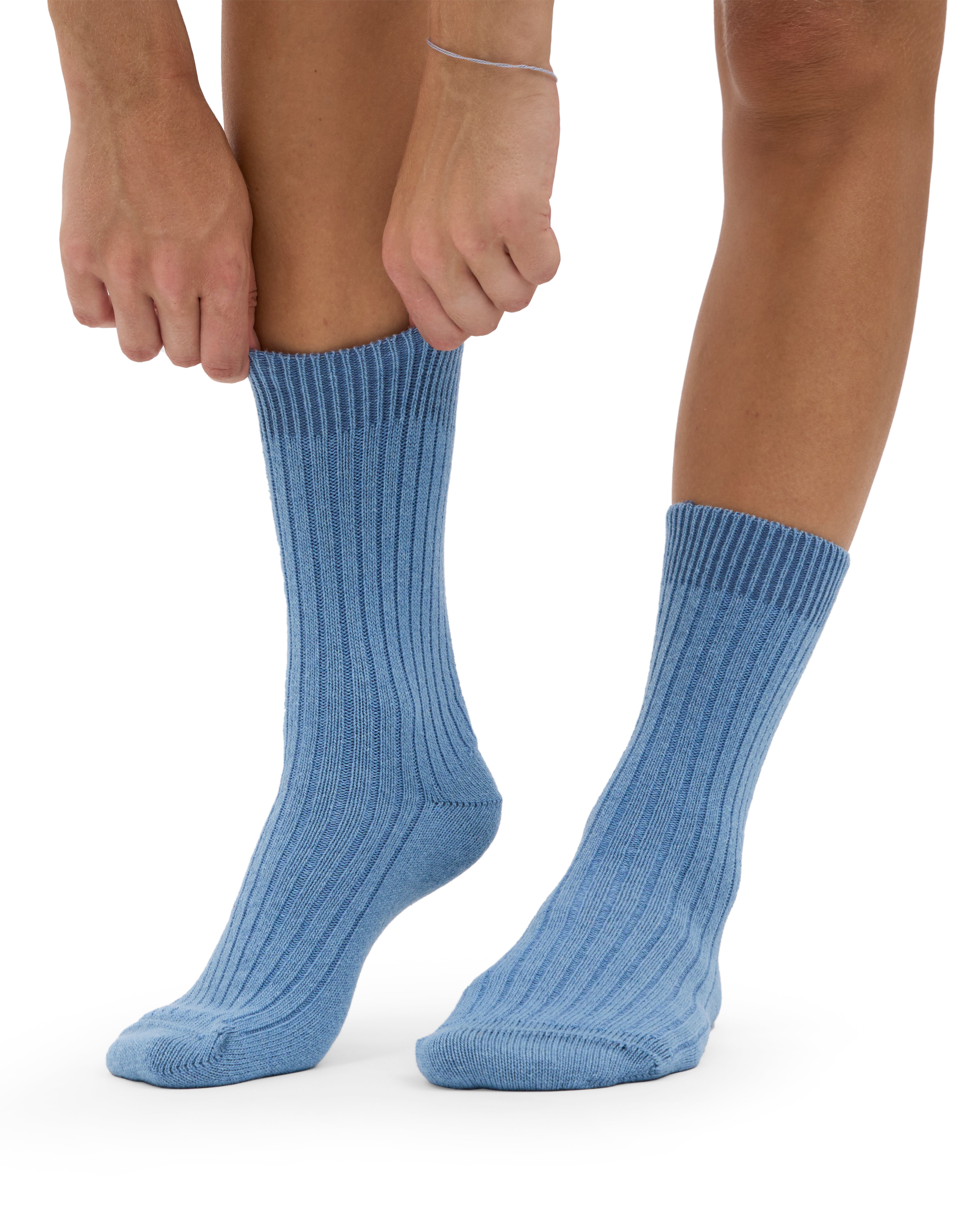 Merino Wool Blend Sock - Seaside Blue