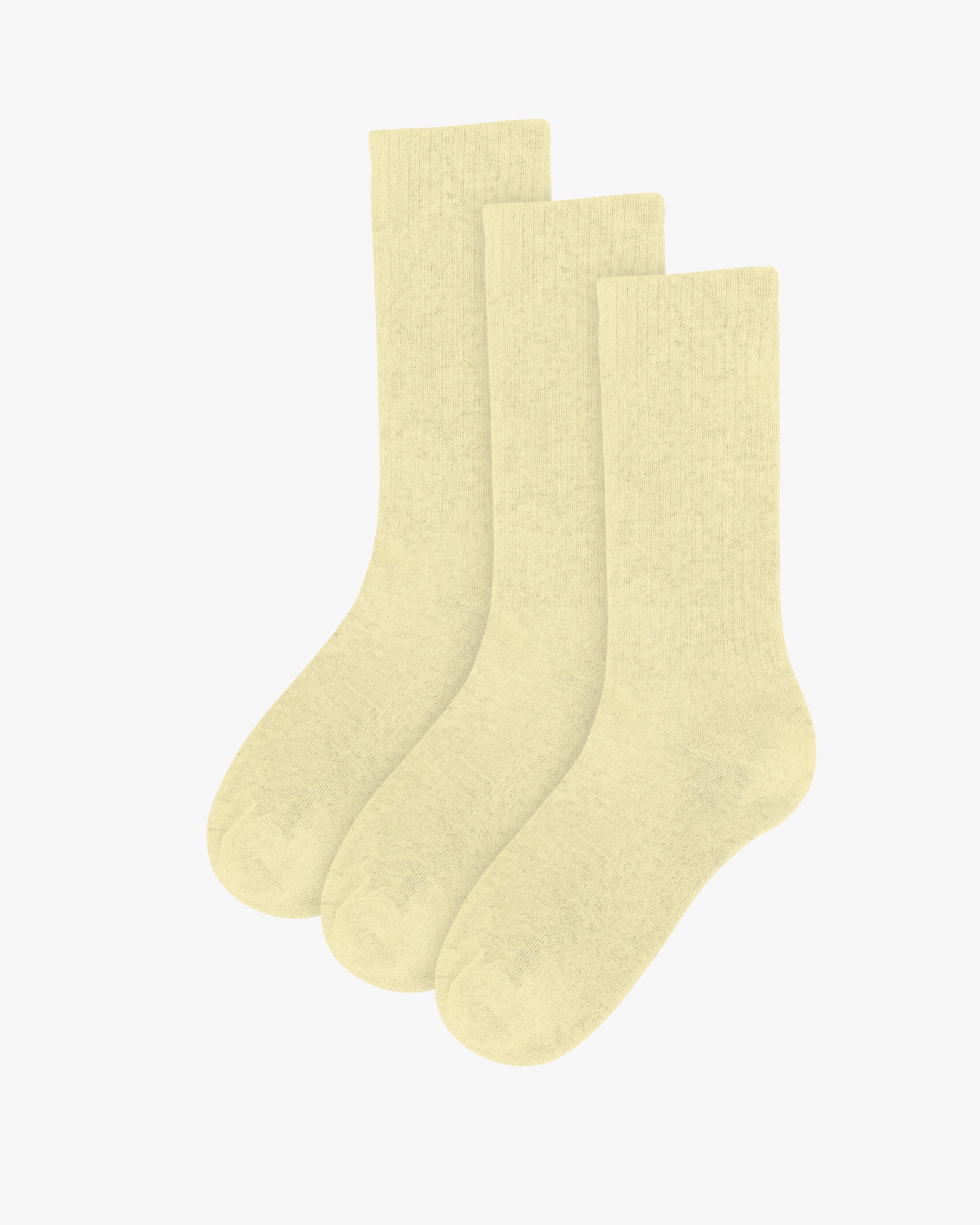 Organic Active Sock - Soft Yellow (3-Pack)