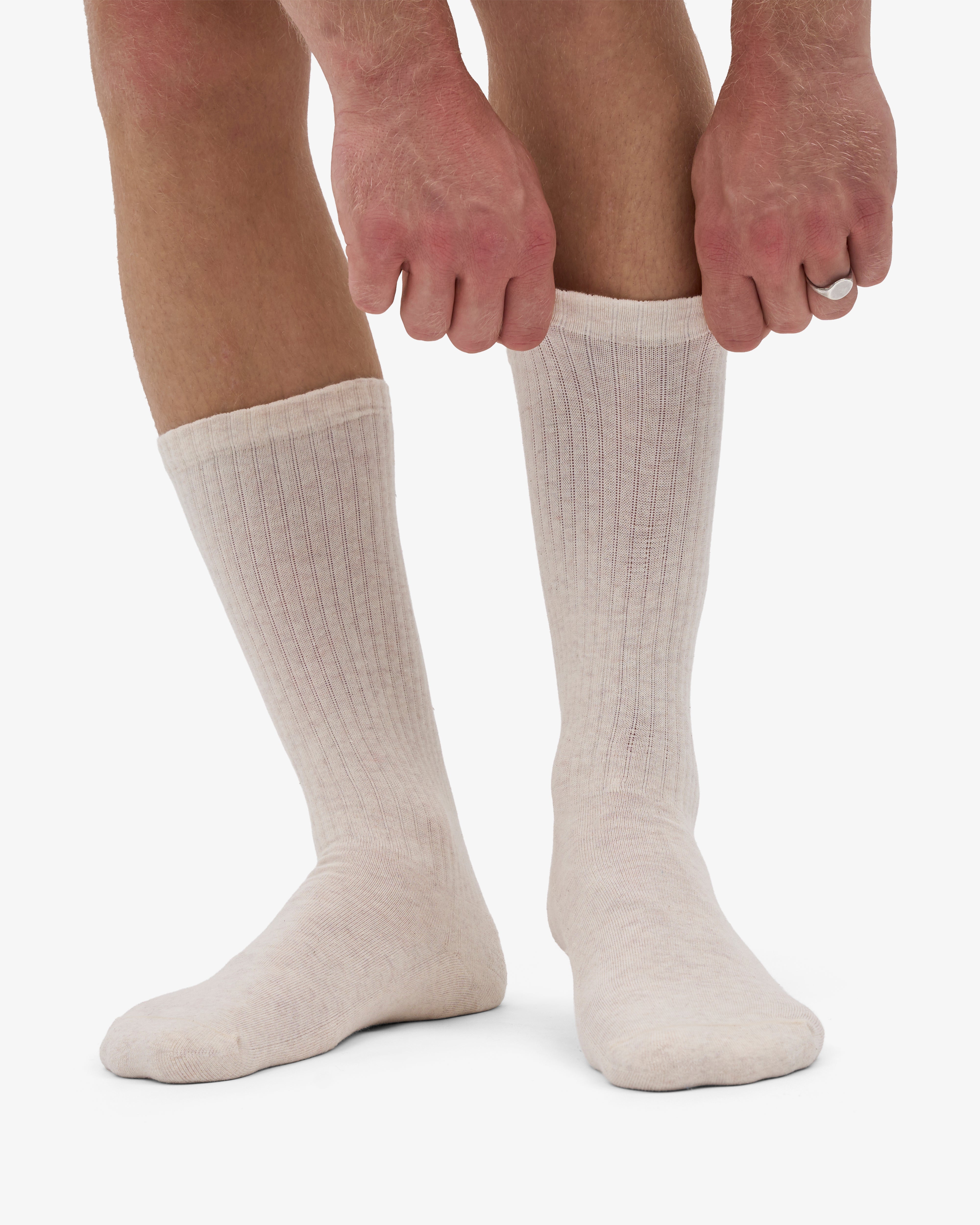 Organic Active Sock - Ivory White (3-Pack)