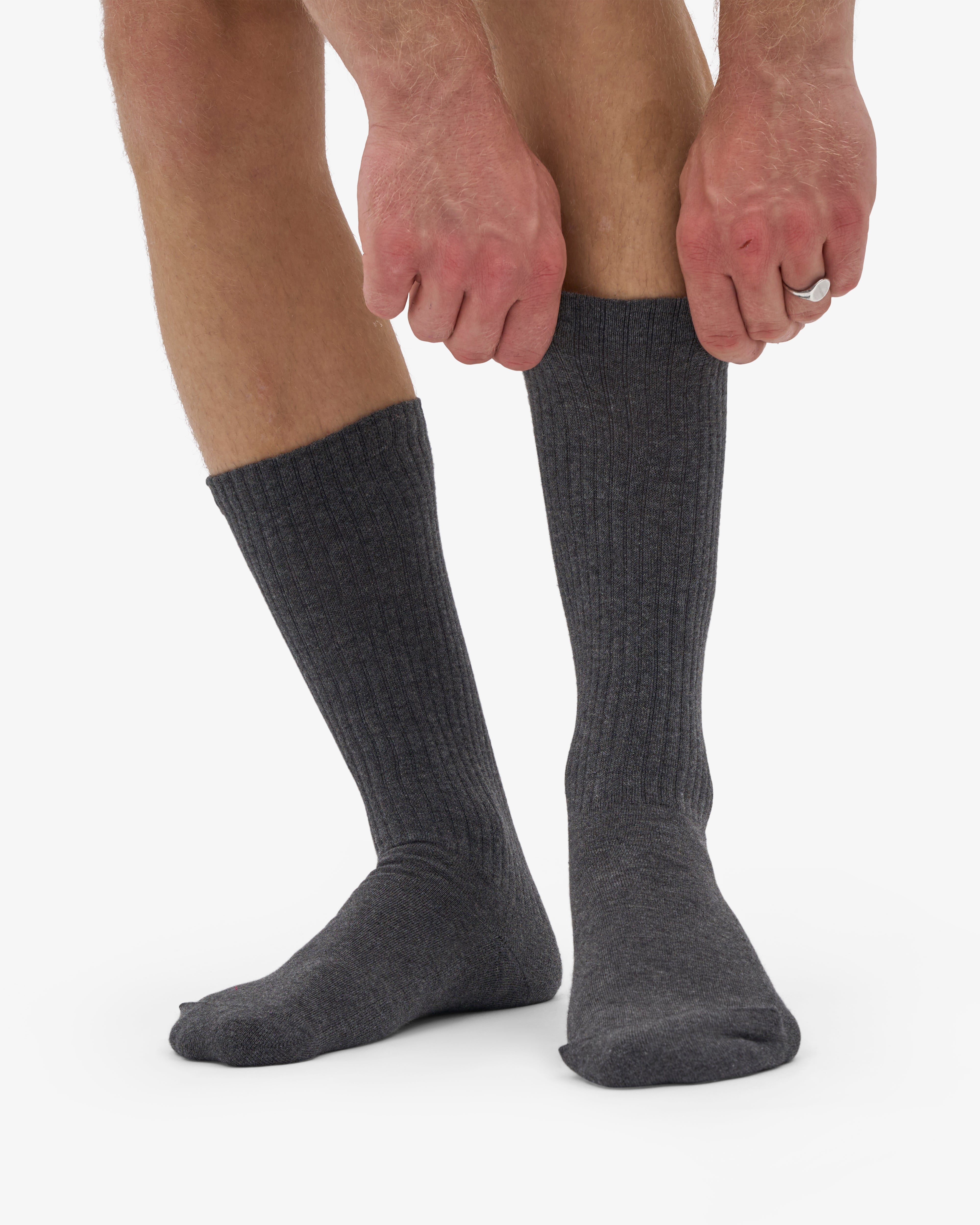 Organic Active Sock - Lava Grey (3-Pack)