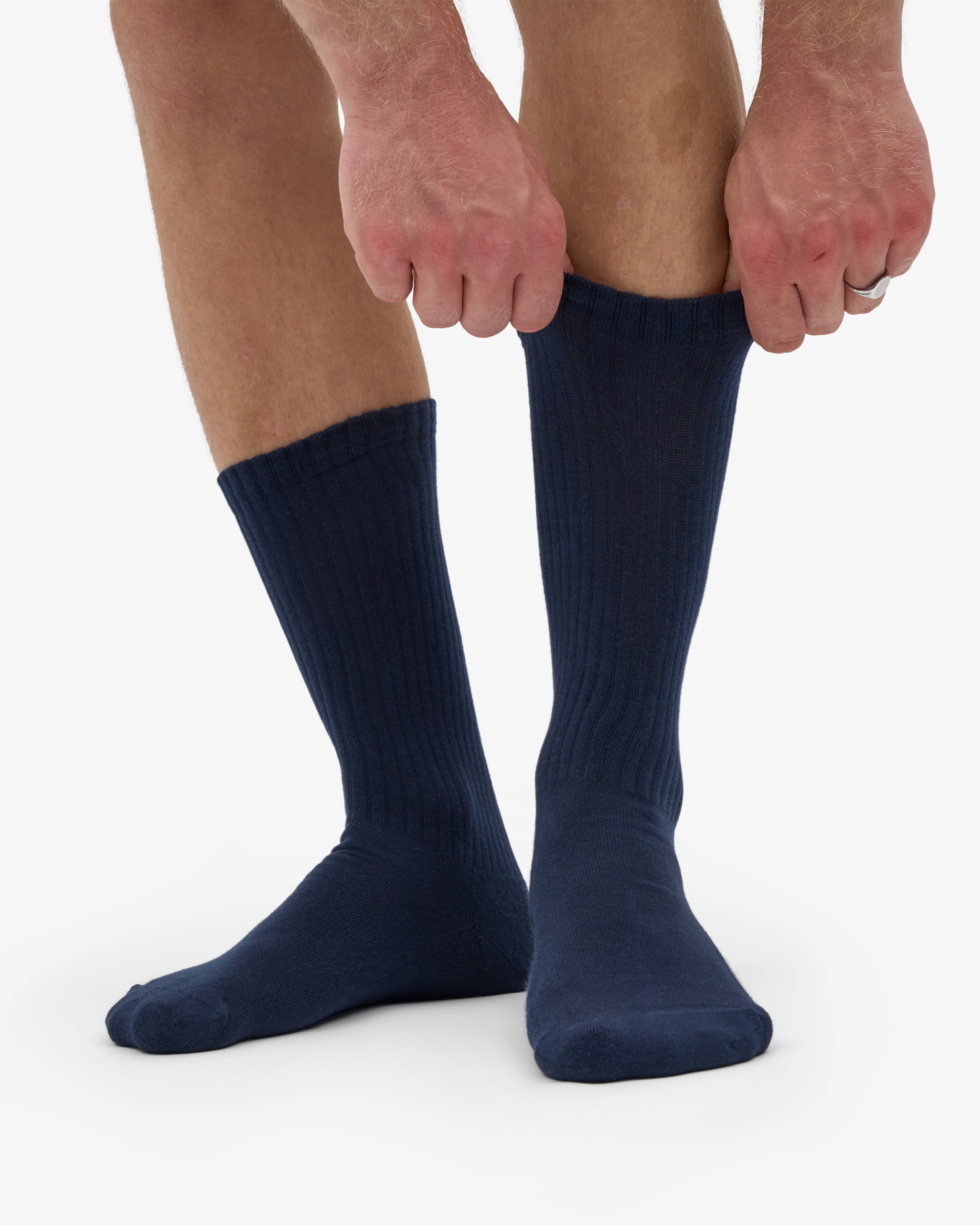 Organic Active Sock - Navy Blue (3-Pack)