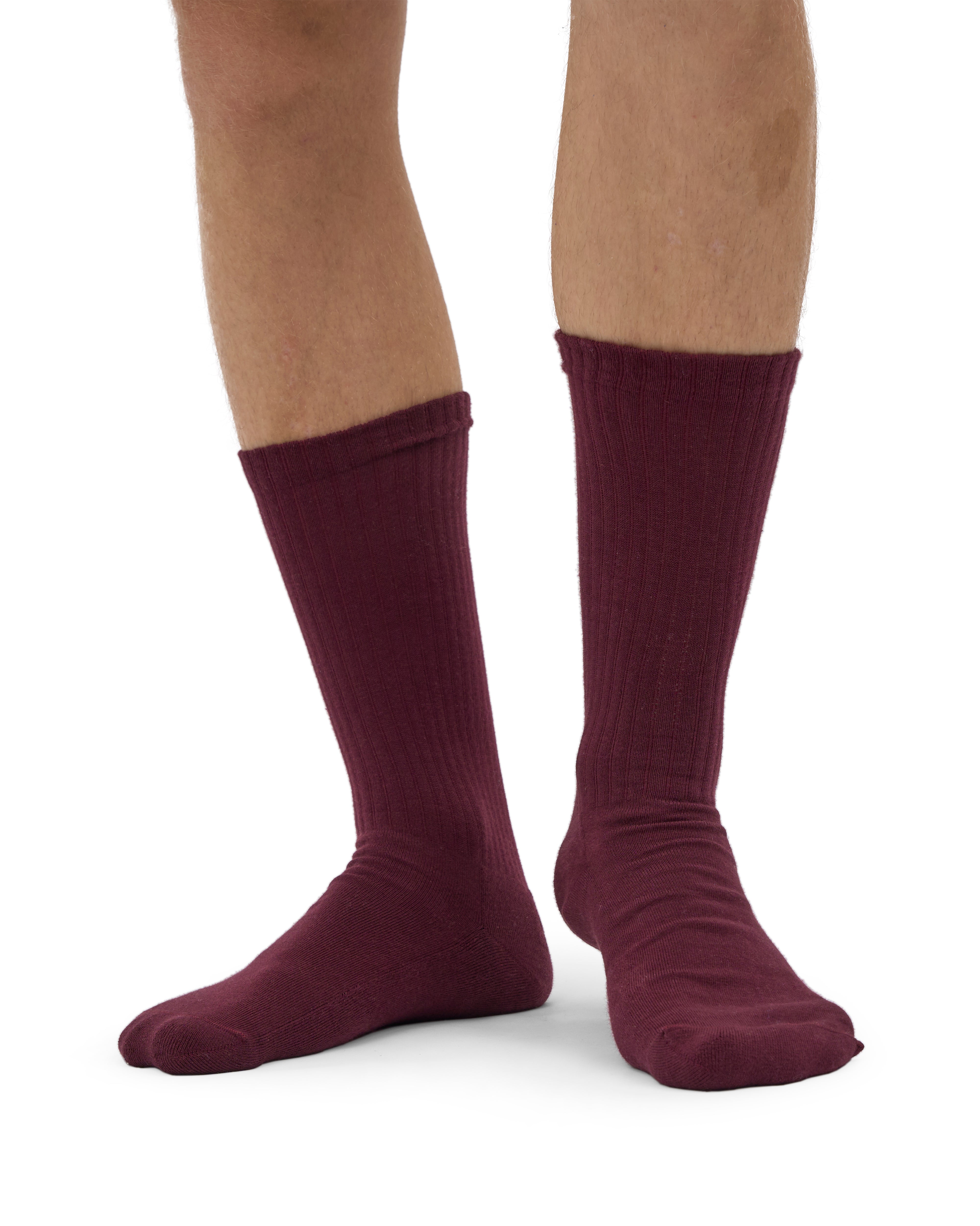 Organic Active Sock - Oxblood Red