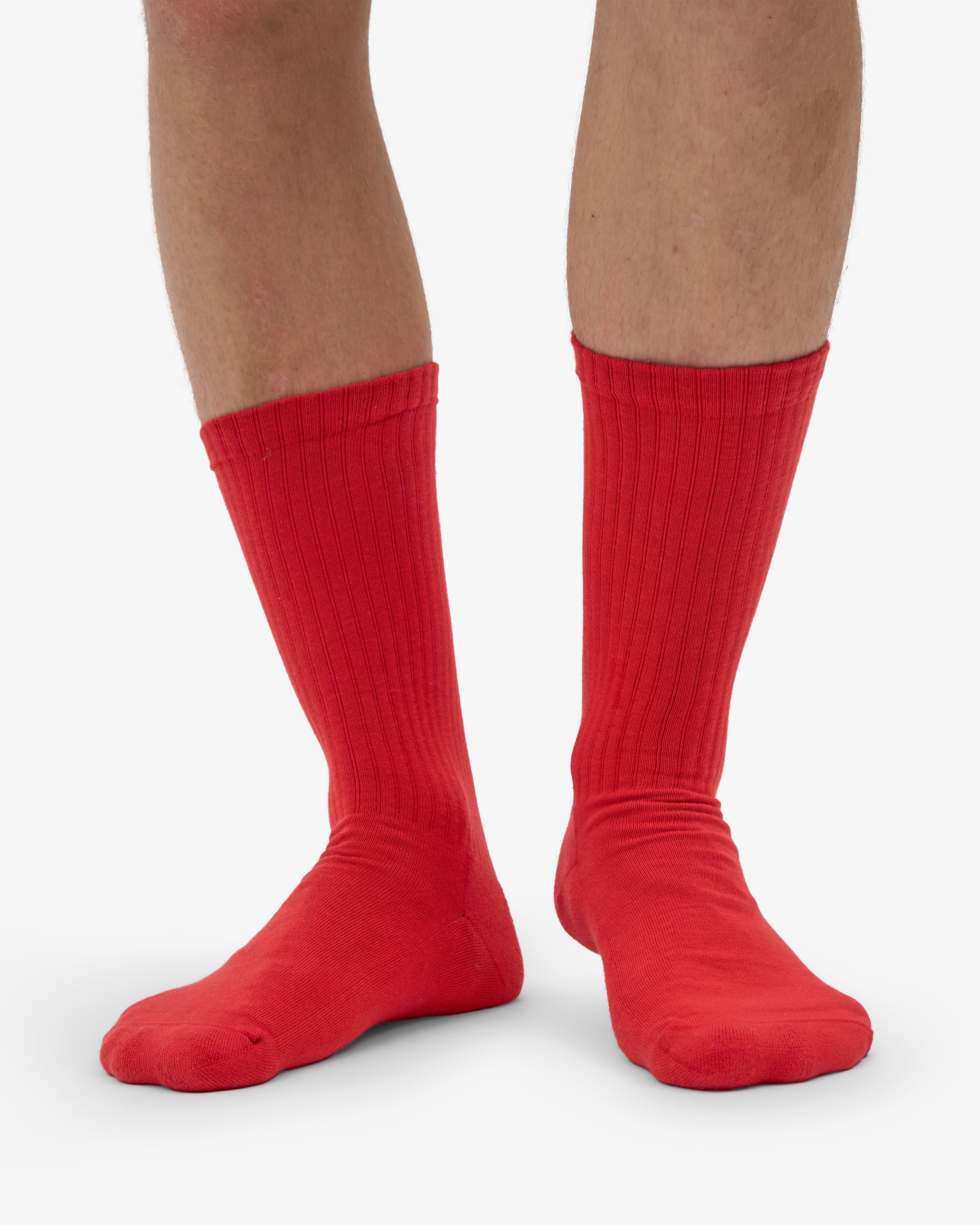 Organic Active Sock - Red Tangerine