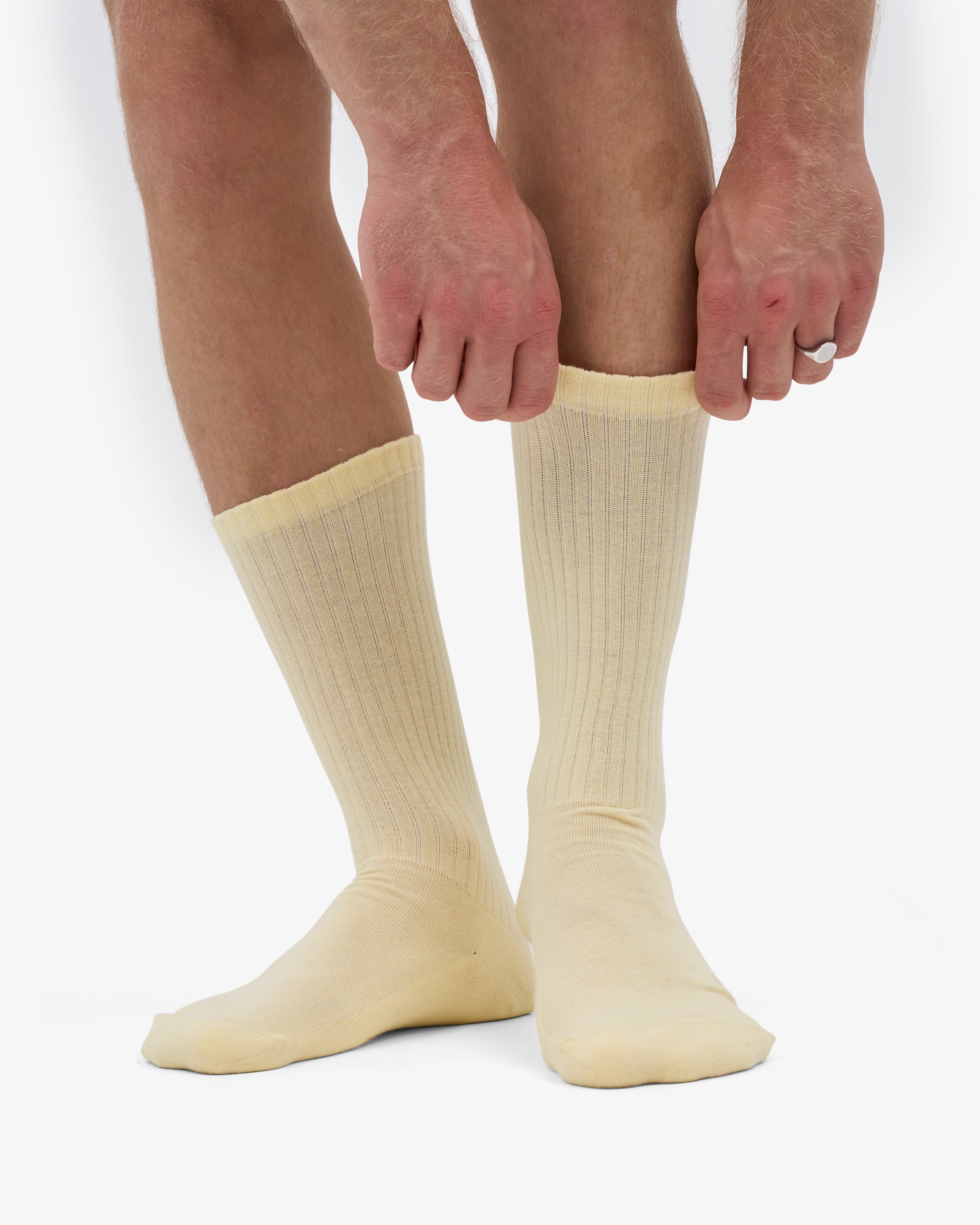 Organic Active Sock - Soft Yellow (3-Pack)