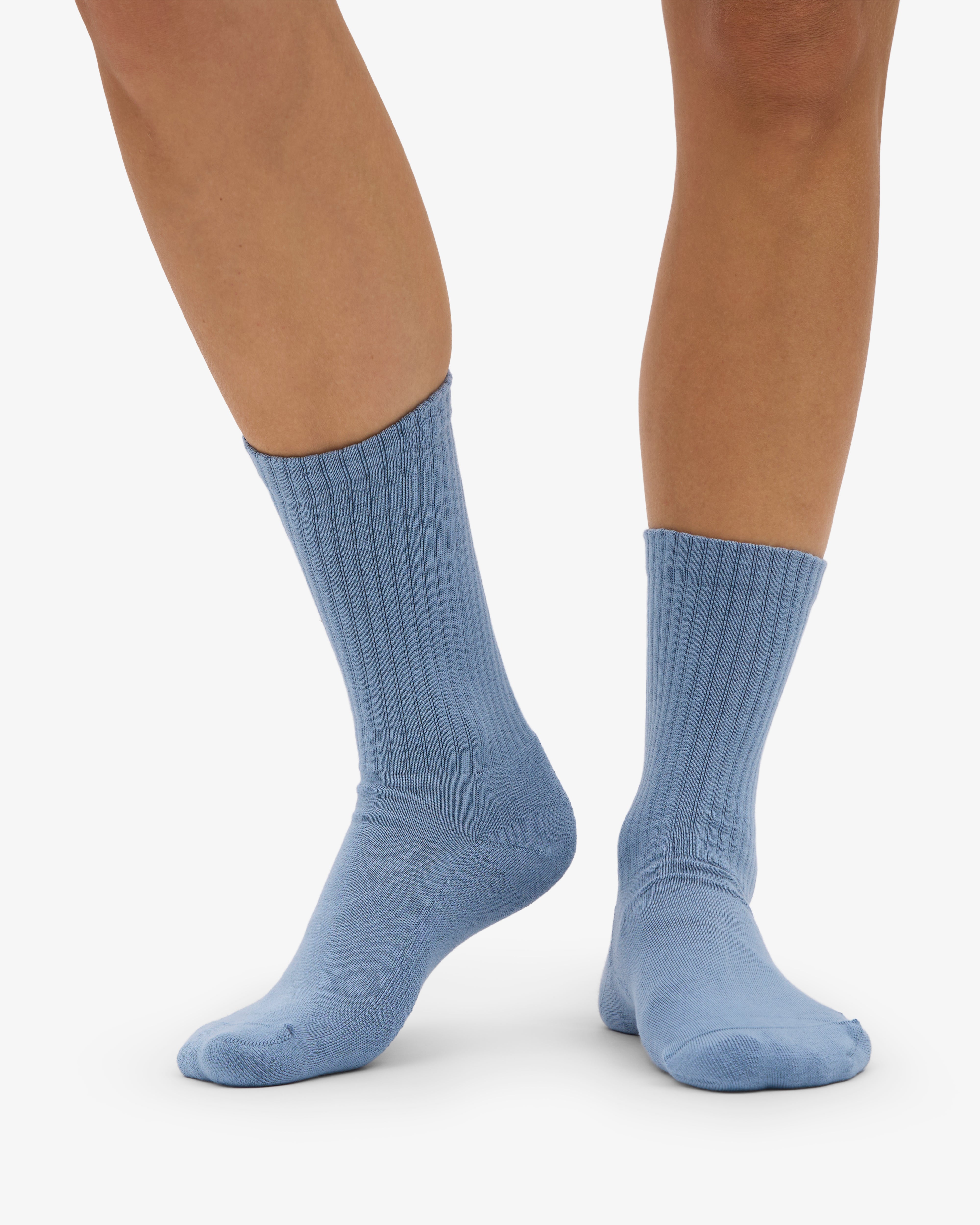 Organic Active Sock - Steel Blue