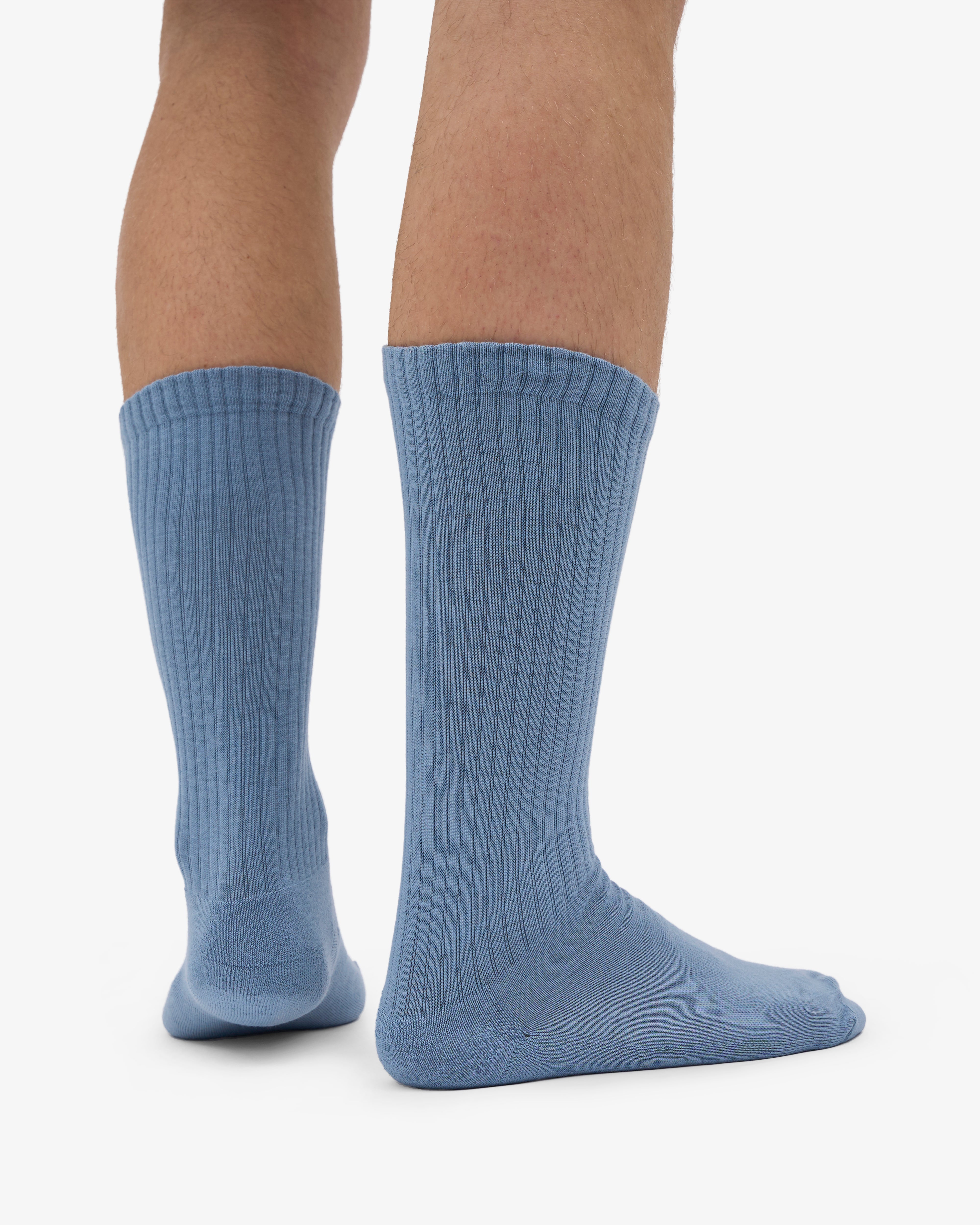 Organic Active Sock - Steel Blue
