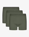 Organic Boxer Briefs 3 Pack - Dusty Olive