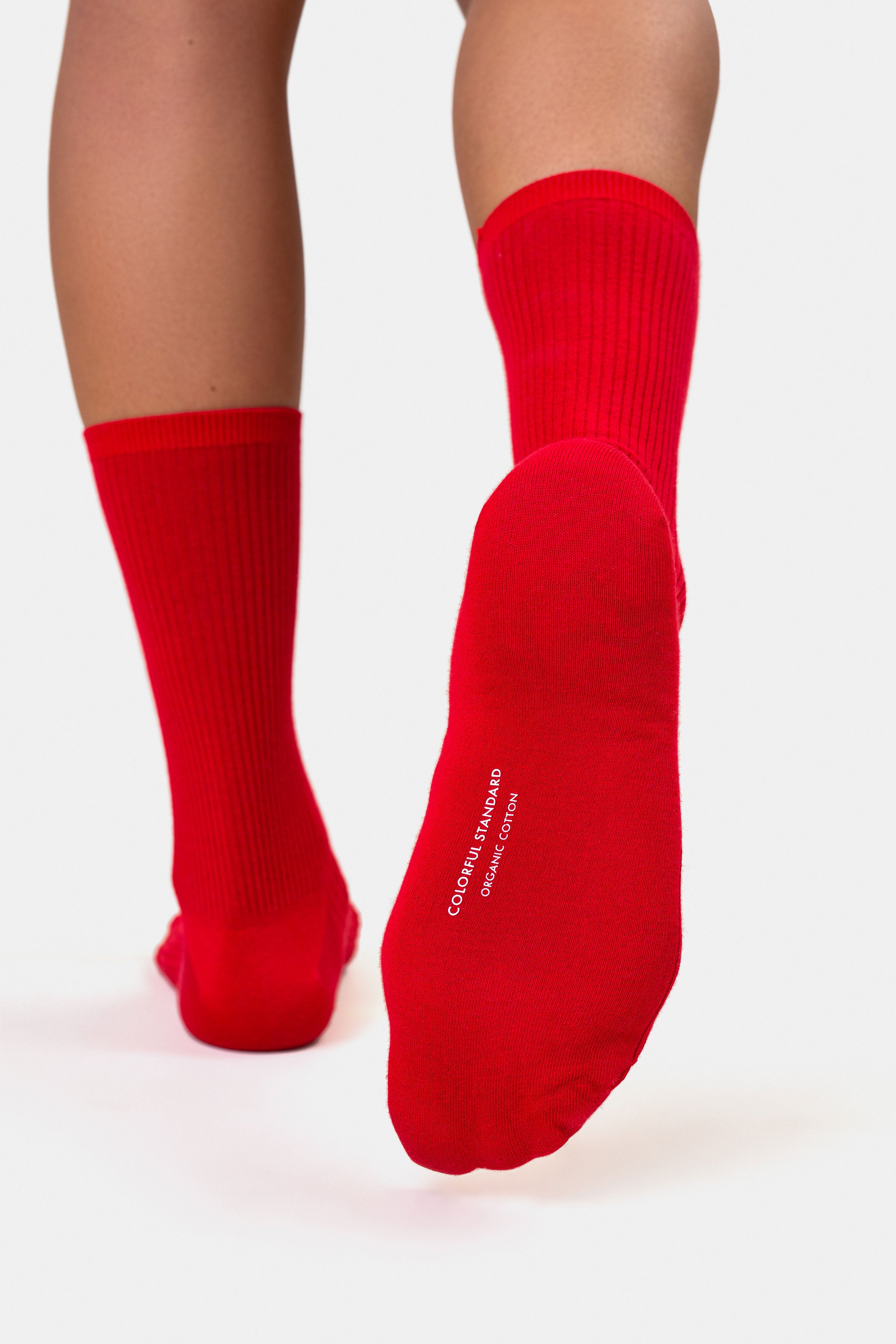 Women Classic Organic Sock - Scarlet Red