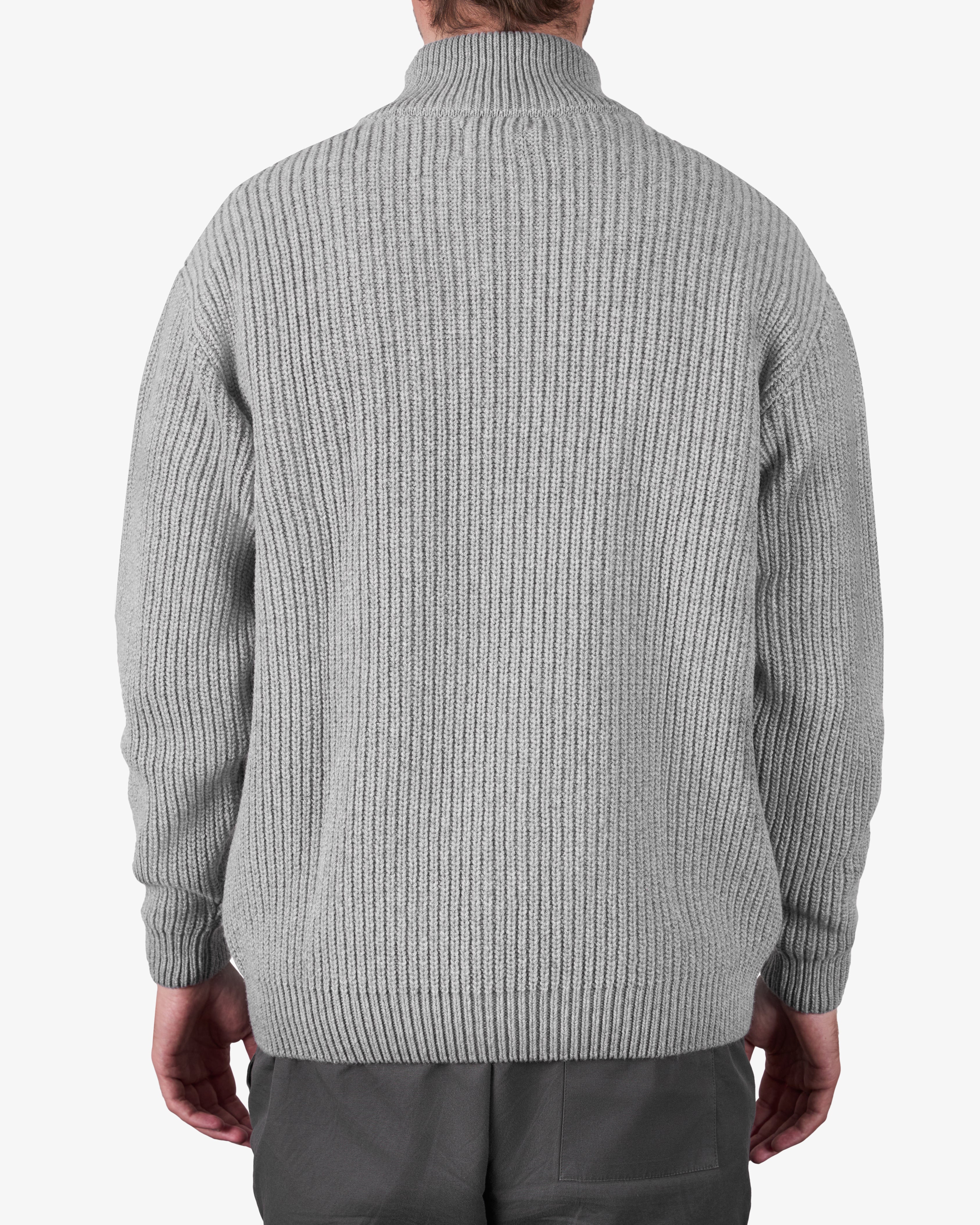 Merino Quarter Zip - Lava Grey