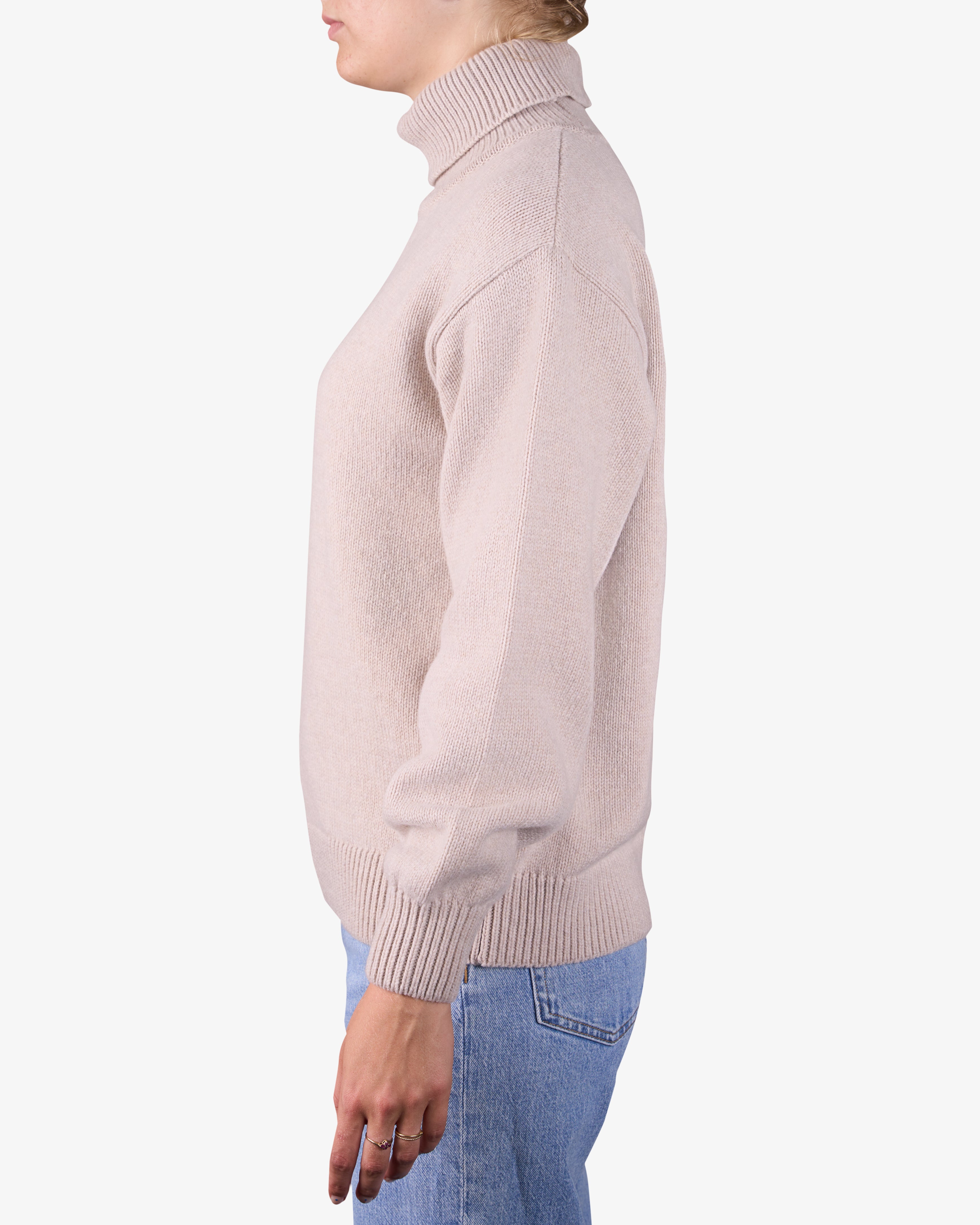 Merino Wool Turtleneck - Bubblegum Pink