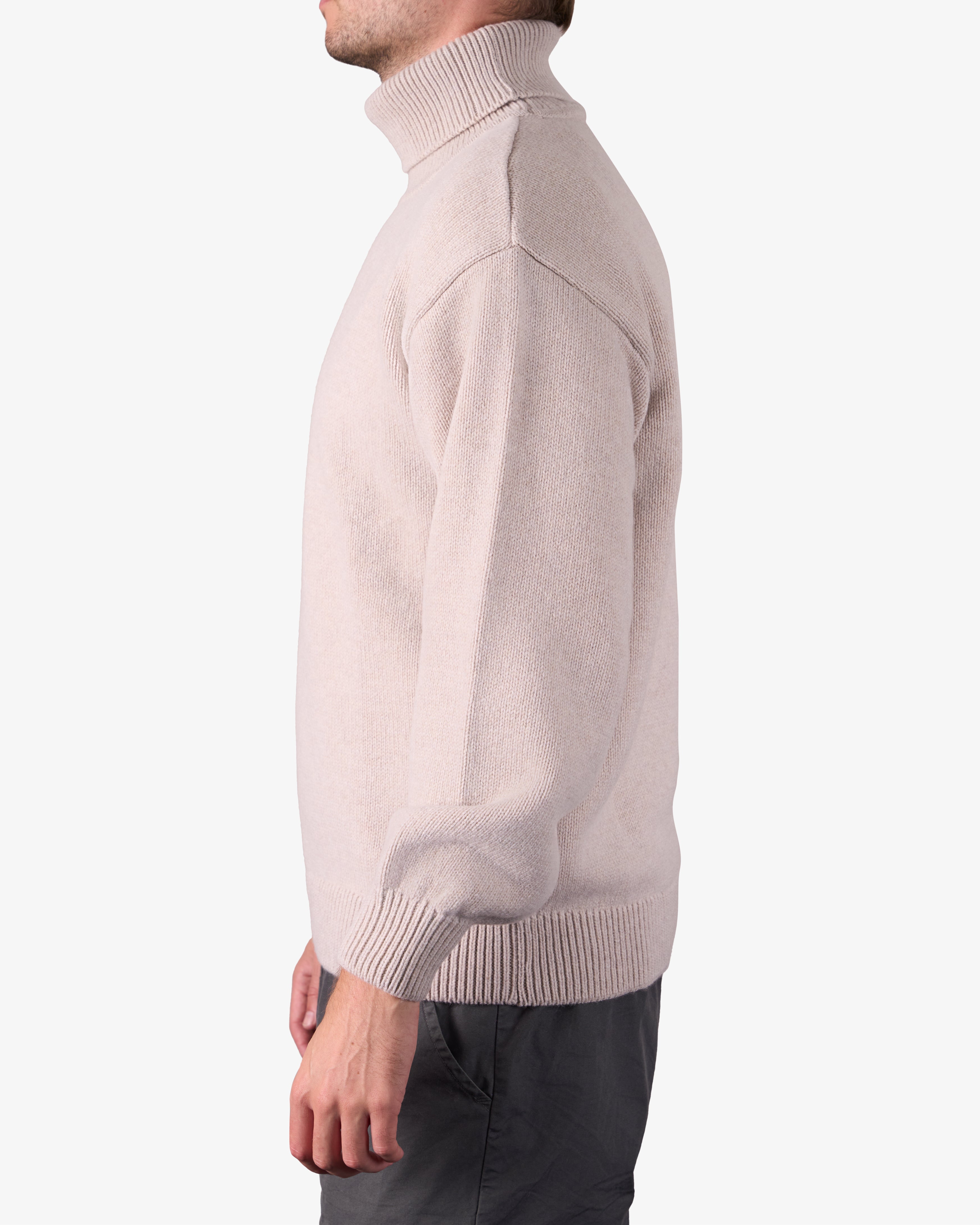 Merino Wool Turtleneck - Ocean Green