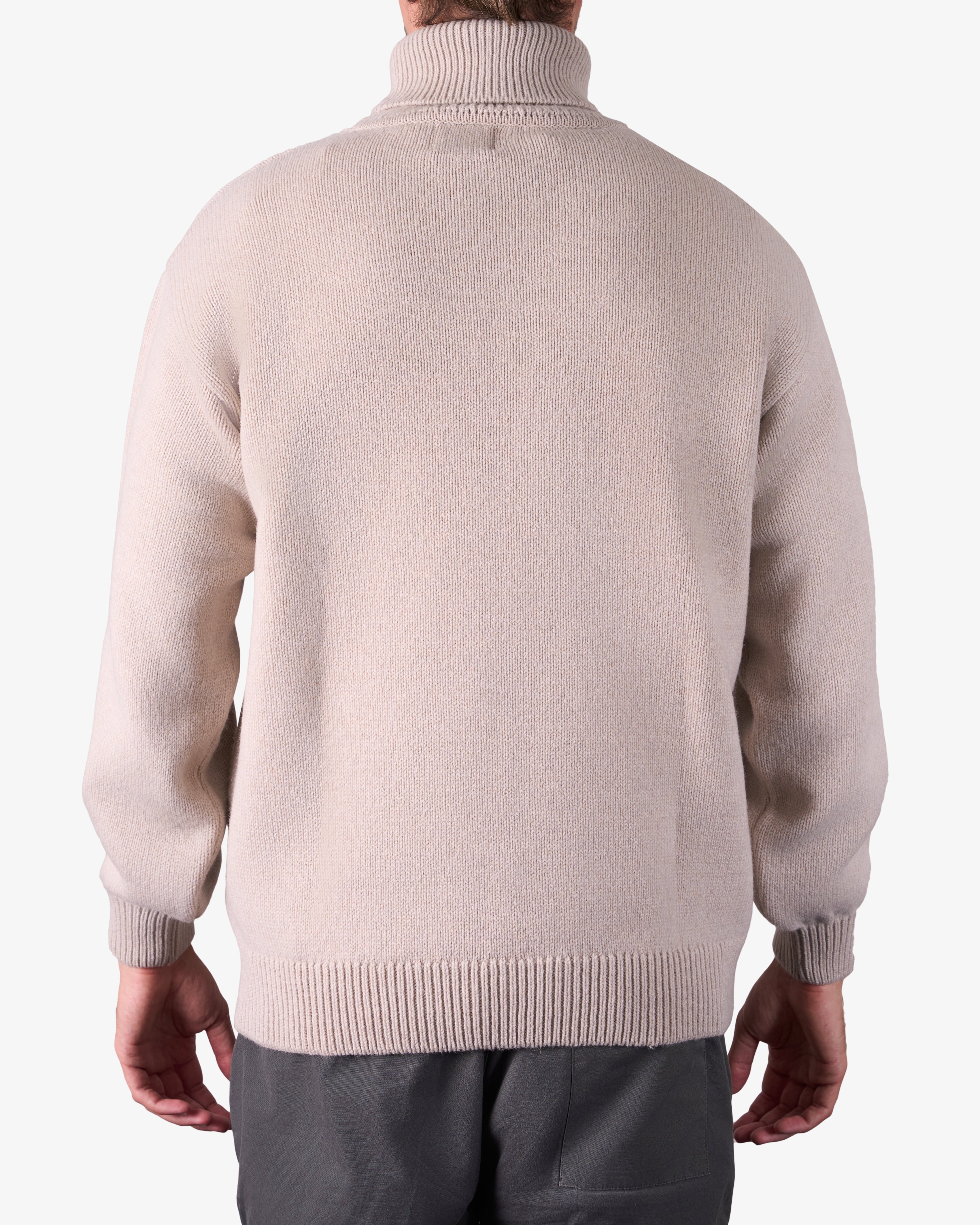 Merino Wool Turtleneck - Warm Taupe