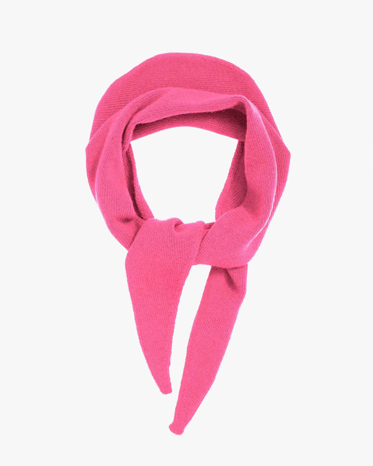 Merino Wool Triangle Scarf - Bubblegum Pink