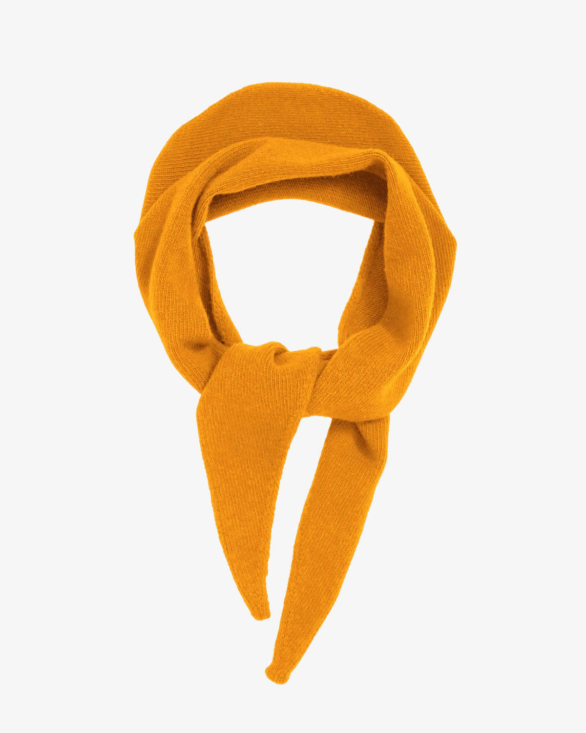 Merino Wool Triangle Scarf - Burned Yellow