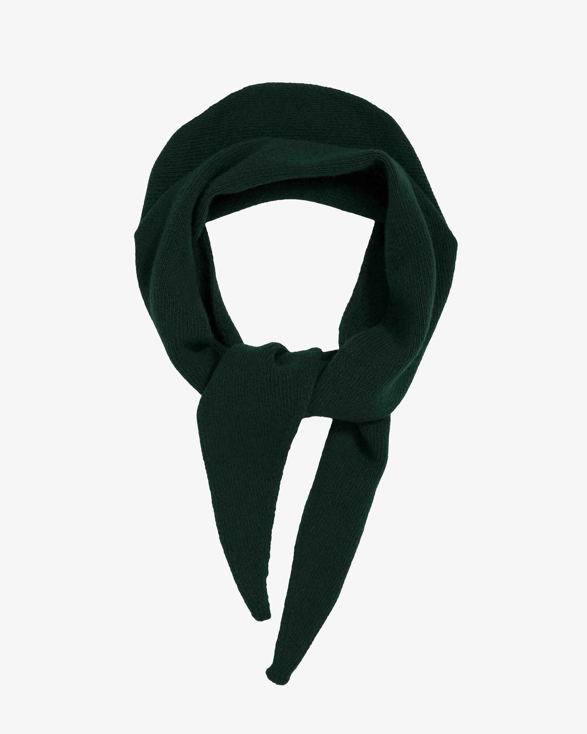 Merino Wool Triangle Scarf - Emerald Green