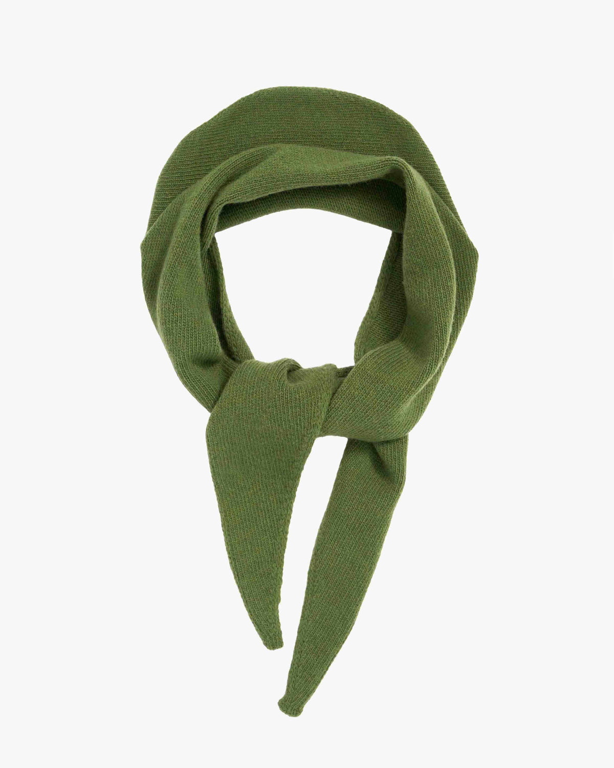 Merino Wool Triangle Scarf - Fern Green