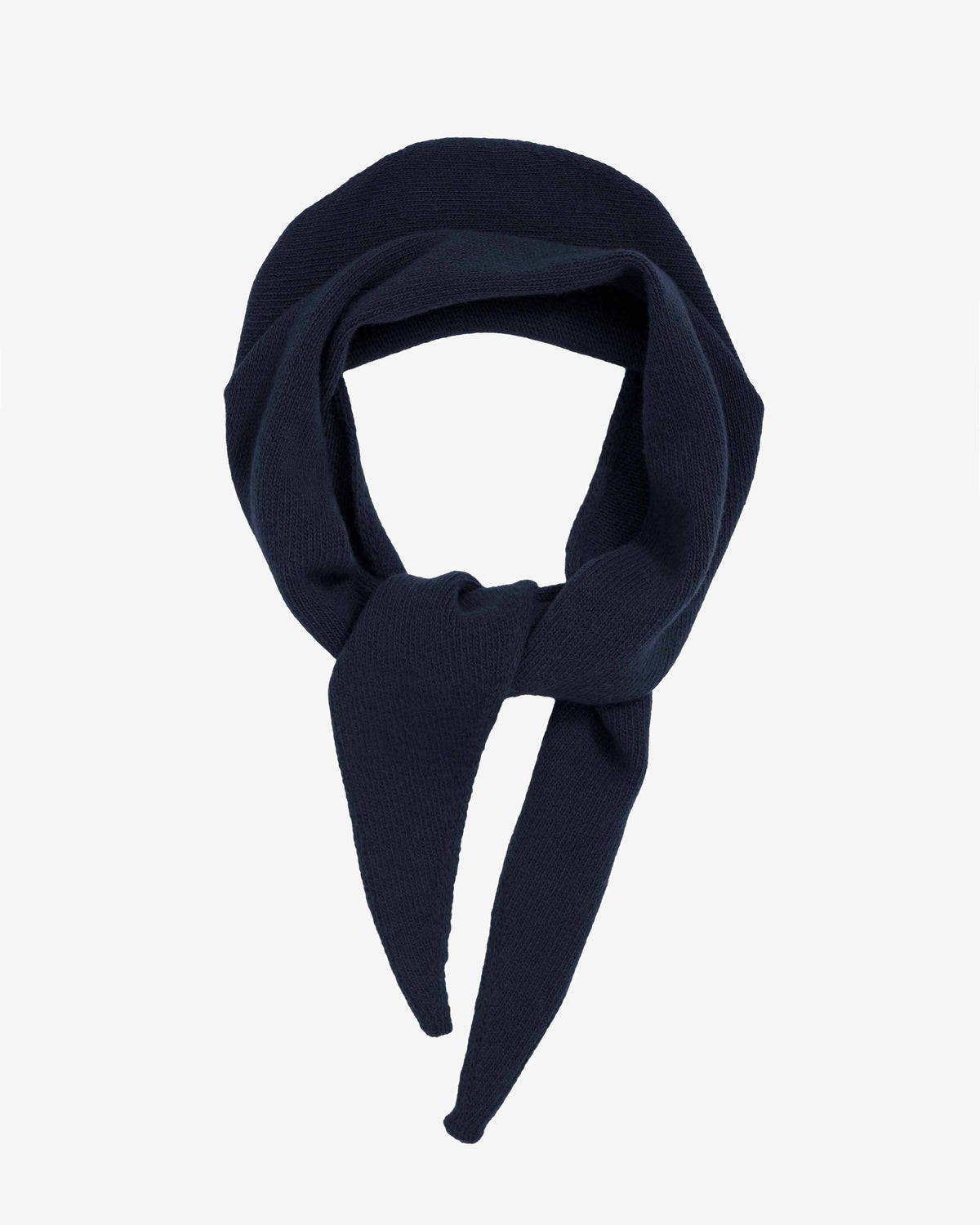 Merino Wool Triangle Scarf - Marine Blue