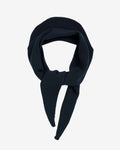 Merino Wool Triangle Scarf - Navy Blue