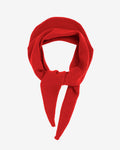 Merino Wool Triangle Scarf - Red Tangerine