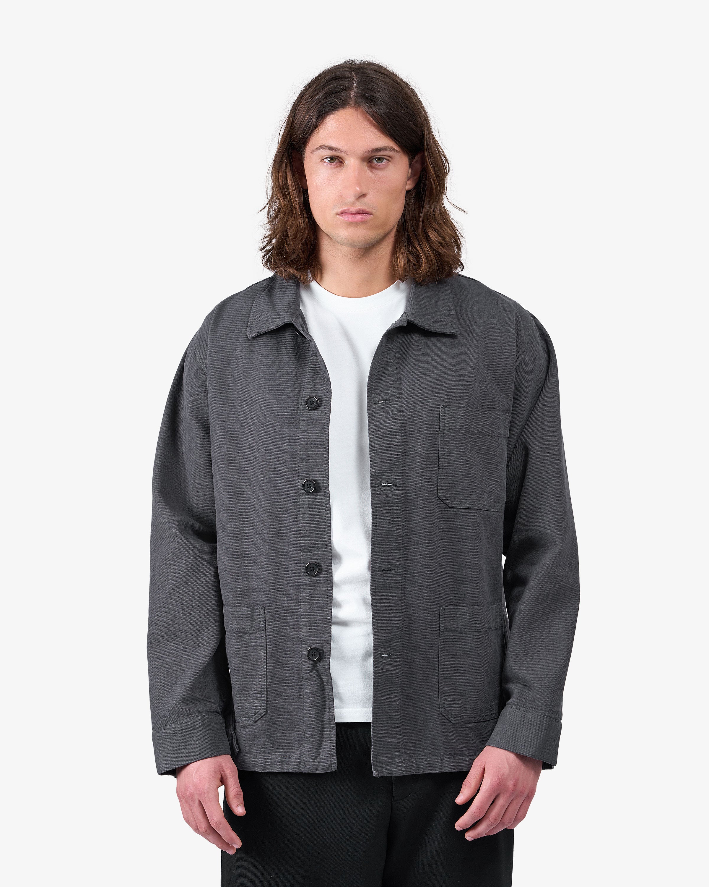 Organic Workwear Jacket - Lava Grey