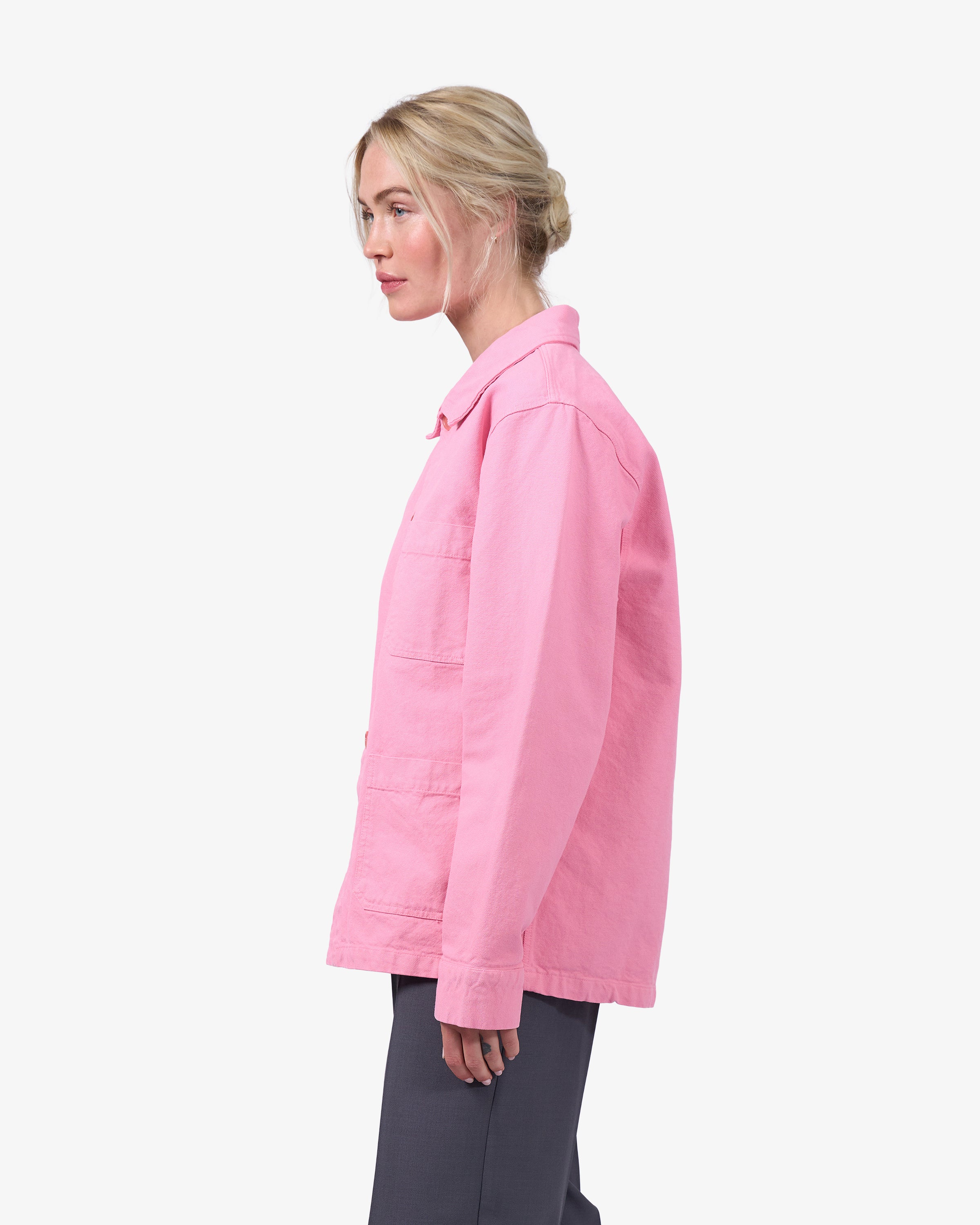 Organic Workwear Jacket - Flamingo Pink