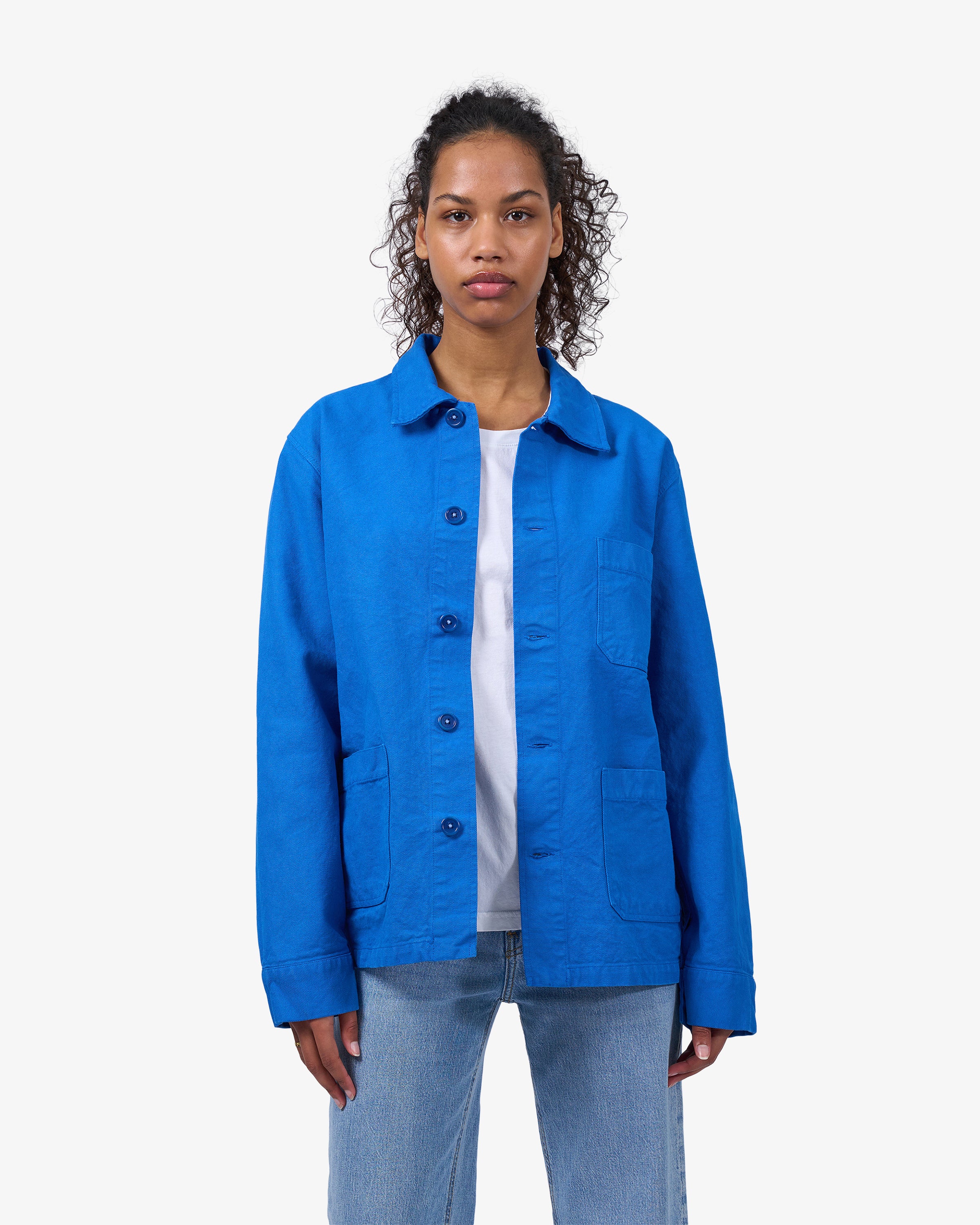 Organic Workwear Jacket - Pacific Blue
