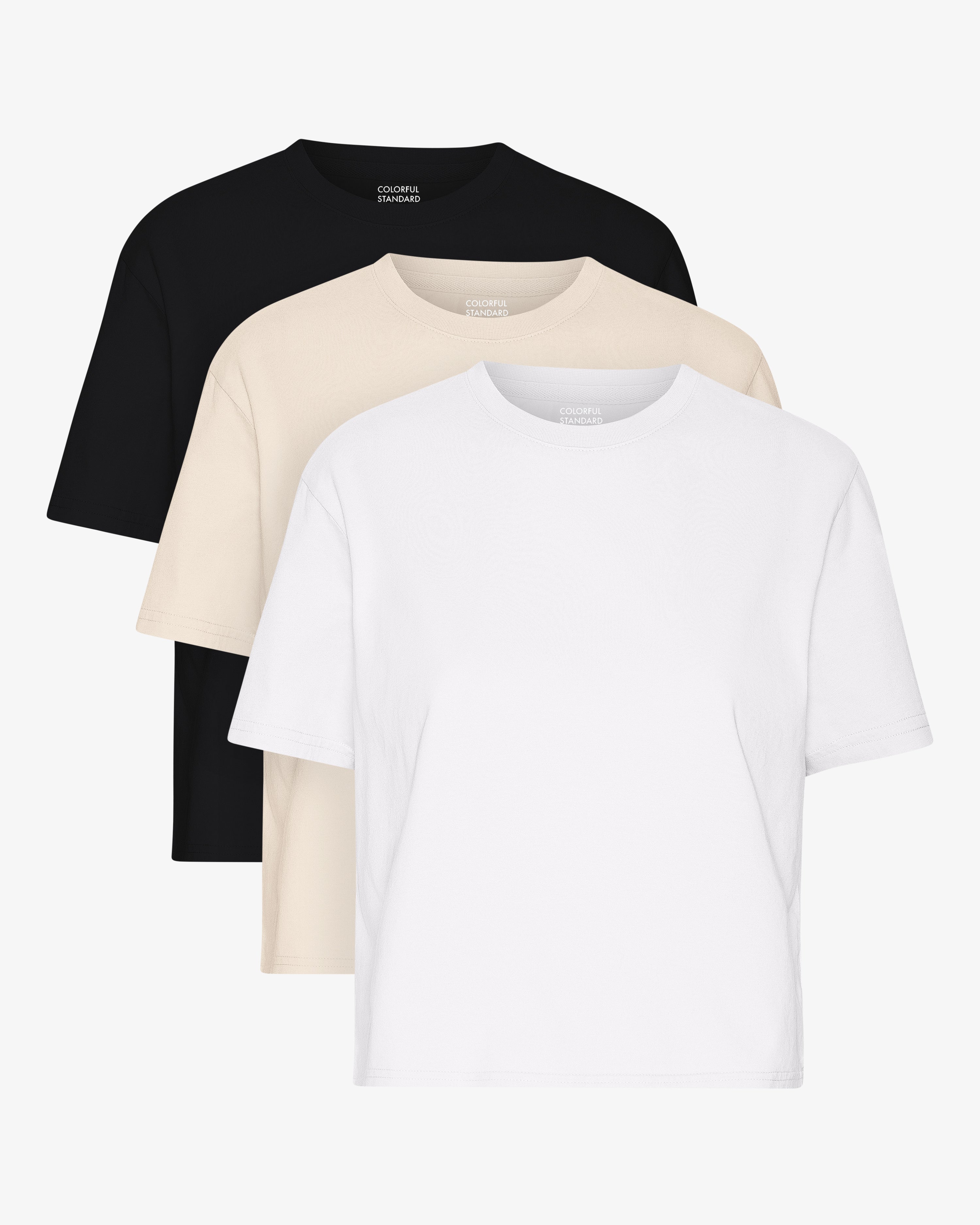Organic Boxy Crop  Tee - Mixed 03 (3-Pack)