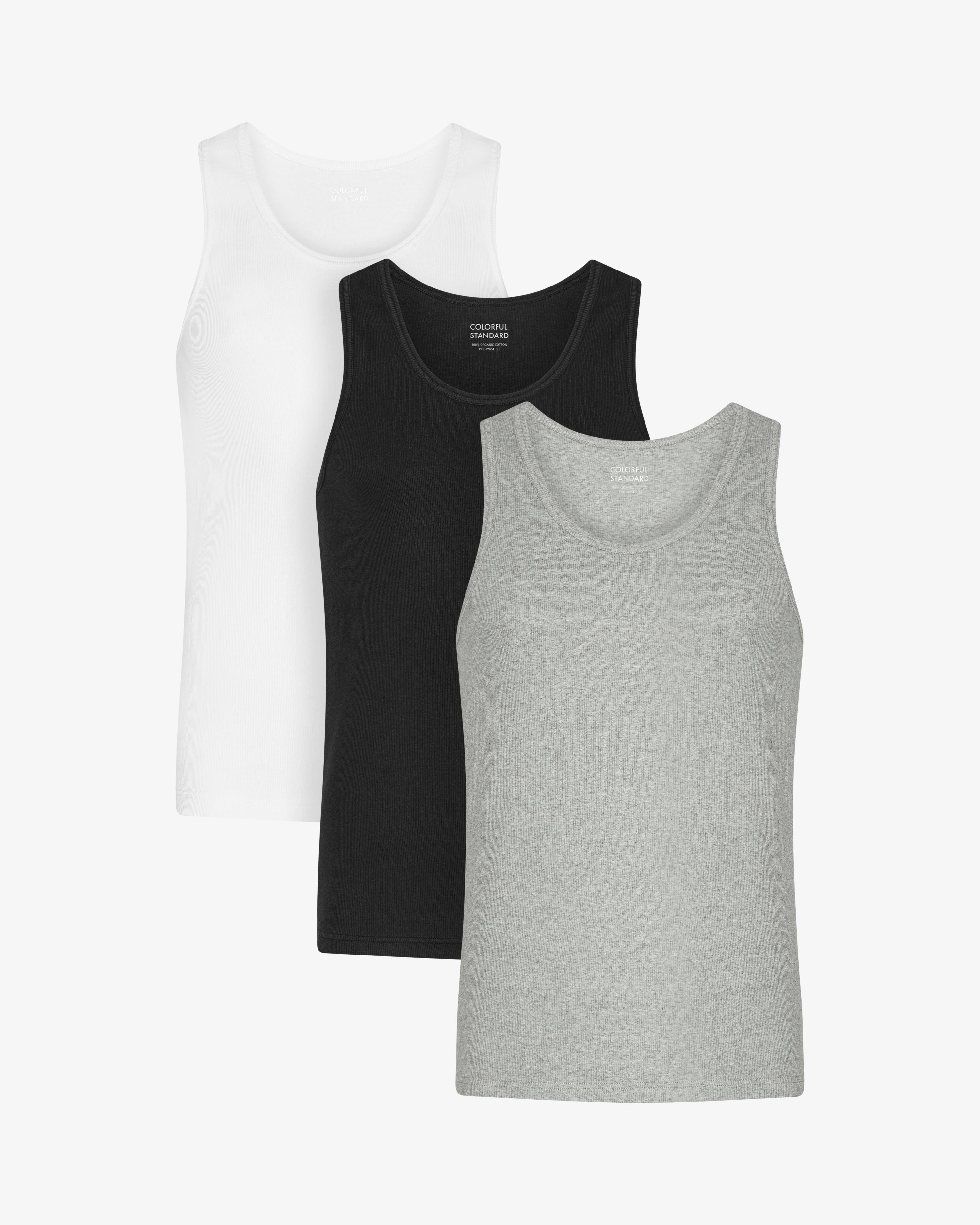 Organic Rib Tank Top - Mixed 01 (3-Pack)