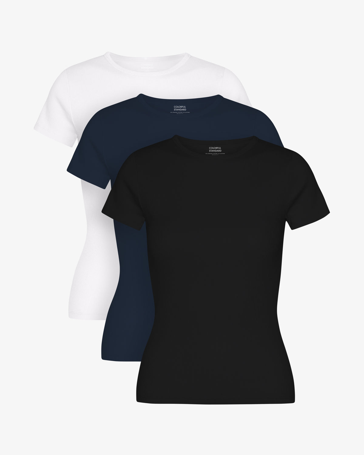 Organic Rib Tee - Mixed 04 (3-Pack) – Colorful Standard