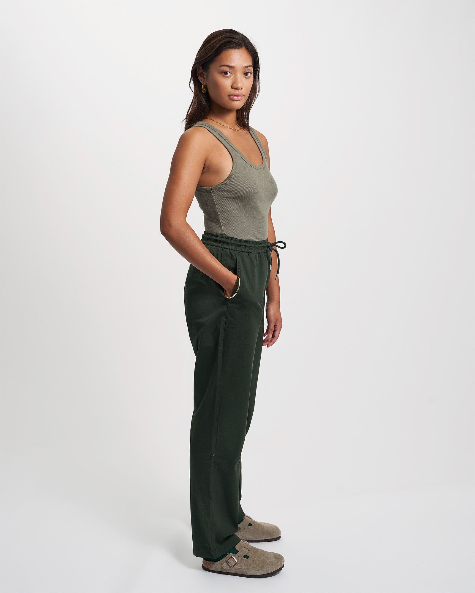 Organic Twill Pants - Hunter Green