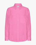 Linen Oversized Shirt - Bubblegum Pink