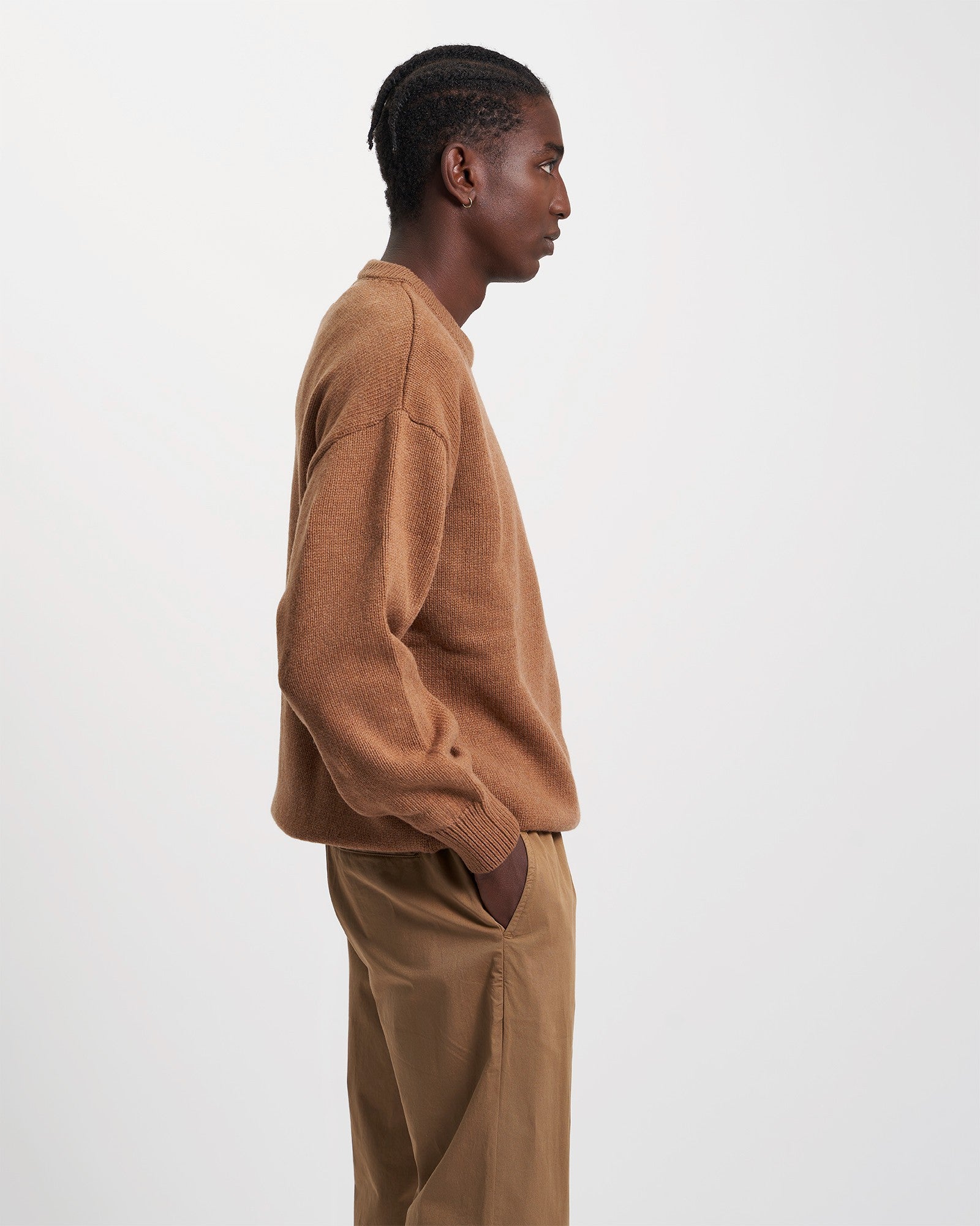 Oversized Merino Wool Crew - Ocean Green