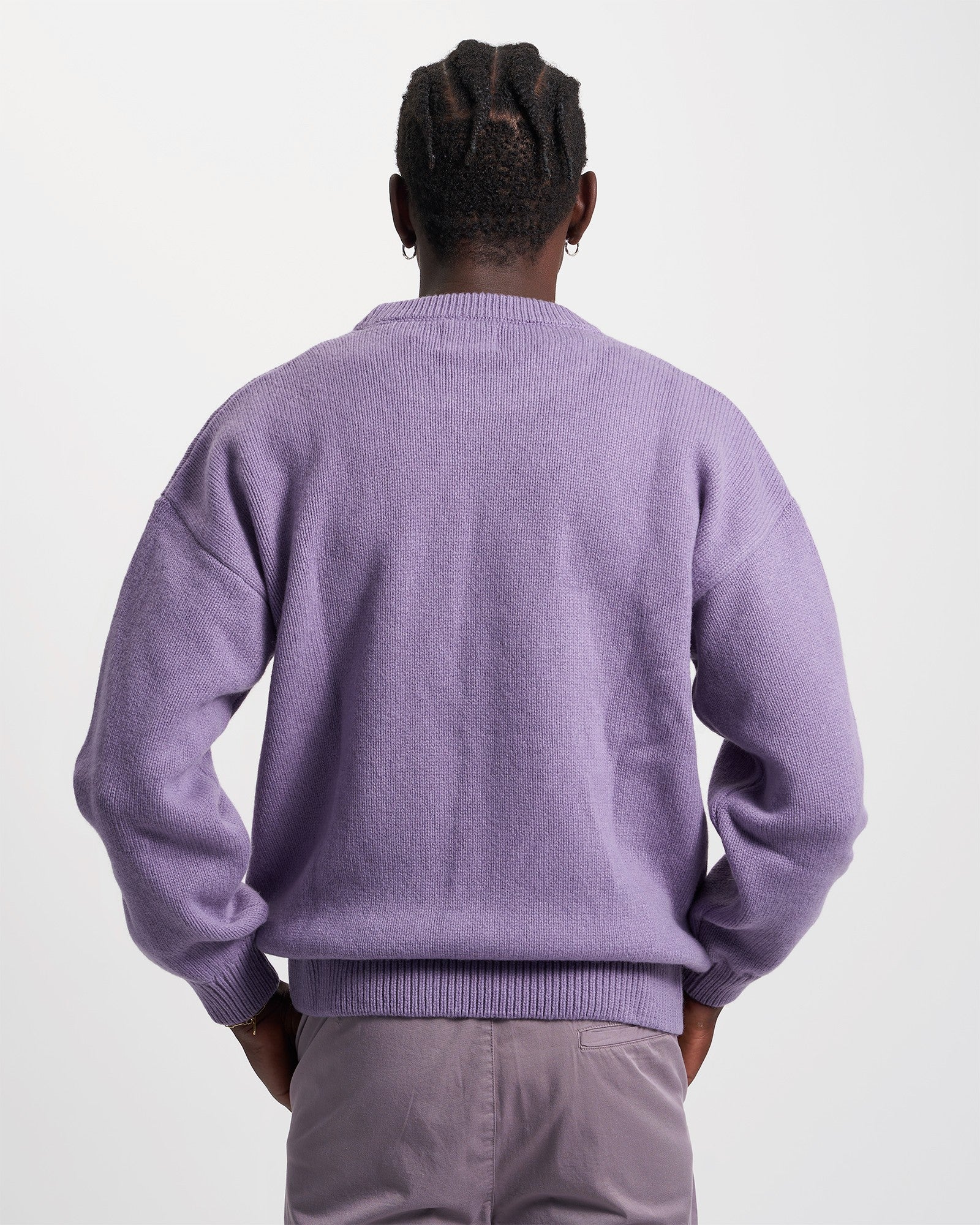 Oversized Merino Wool Crew - Polar Blue