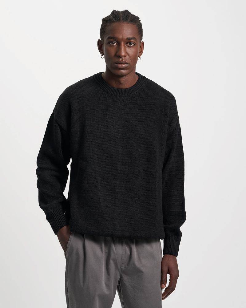 Crew Merino Tee - Black