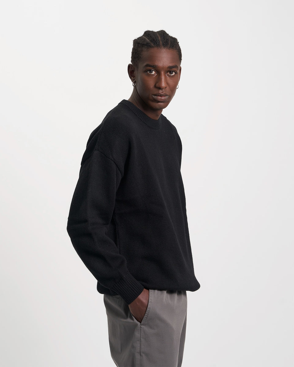 Oversized Merino Wool Crew - Deep Black – Colorful Standard